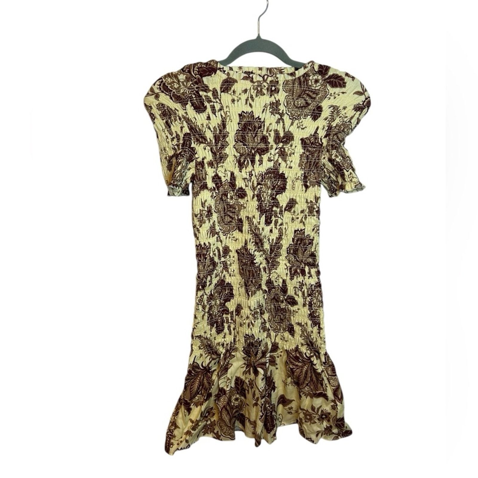 Other Nwt SIR The Label Rei Short Sleeve Floral Smocked Mini Dress Size XS / US 0-2 / IT 36-38 - 1 Thumbnail