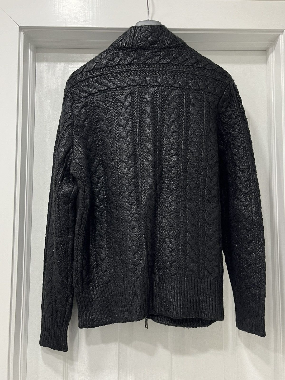 John Varvatos Foil Cable knit sweater. XL Size US XL / EU 56 / 4 - 12 Thumbnail