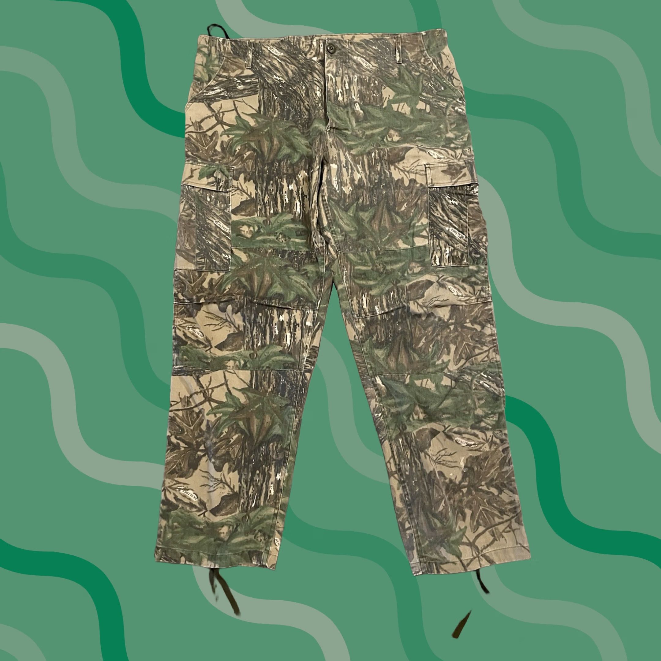 Vintage zx vintage wide Leg ripped damaged flared camo pants | Grailed