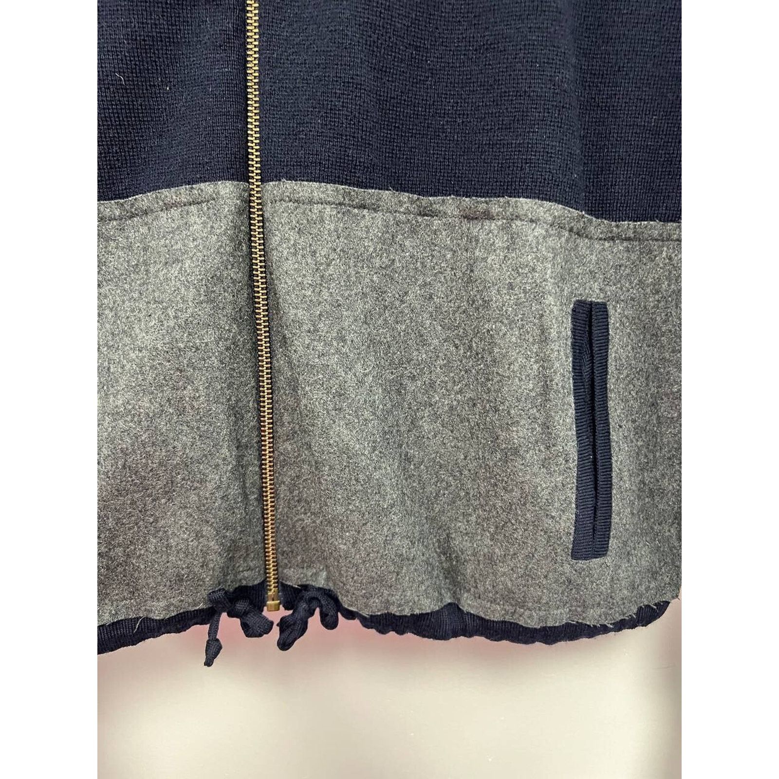 J.Crew J. Crew Two-tone Wool Full Zip Color Block Cardiga L A000134 Size L / US 10 / IT 46 - 6 Thumbnail