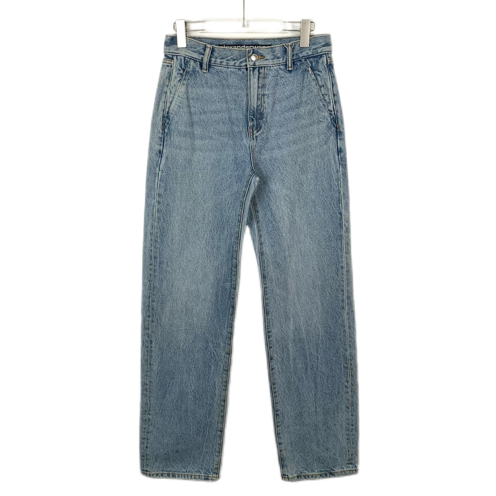 Alexander Wang Alexander Wang Blue Cotton Wide Leg Jeans Size 26 Size 26" / US 2 / IT 38 - 1 Thumbnail