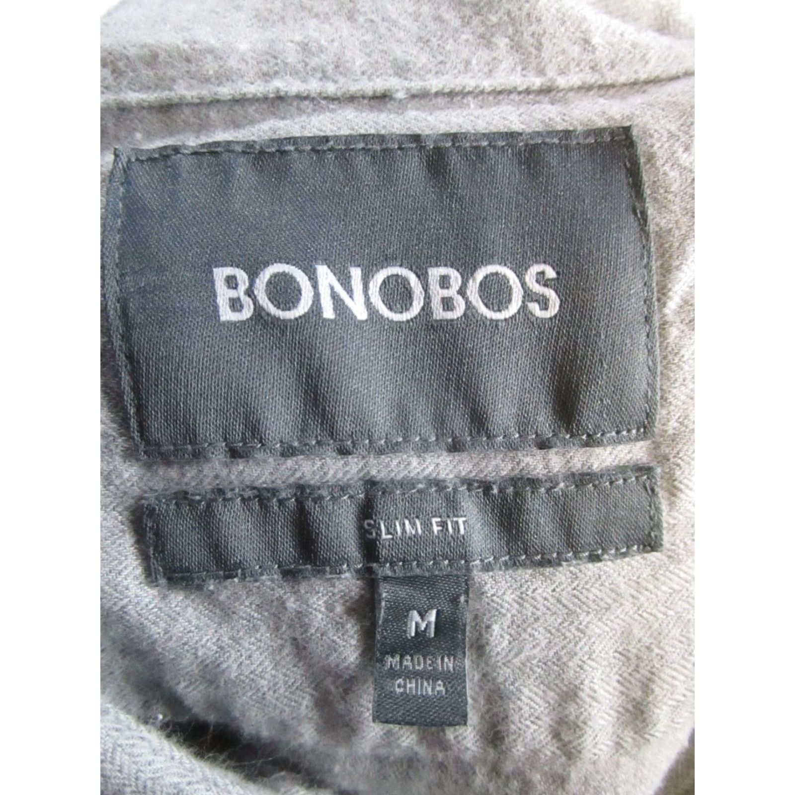 Bonobos Bonobos Shirt Mens Medium Gray Cotton Button Up Size US XS / EU 42 / 0 - 3 Thumbnail