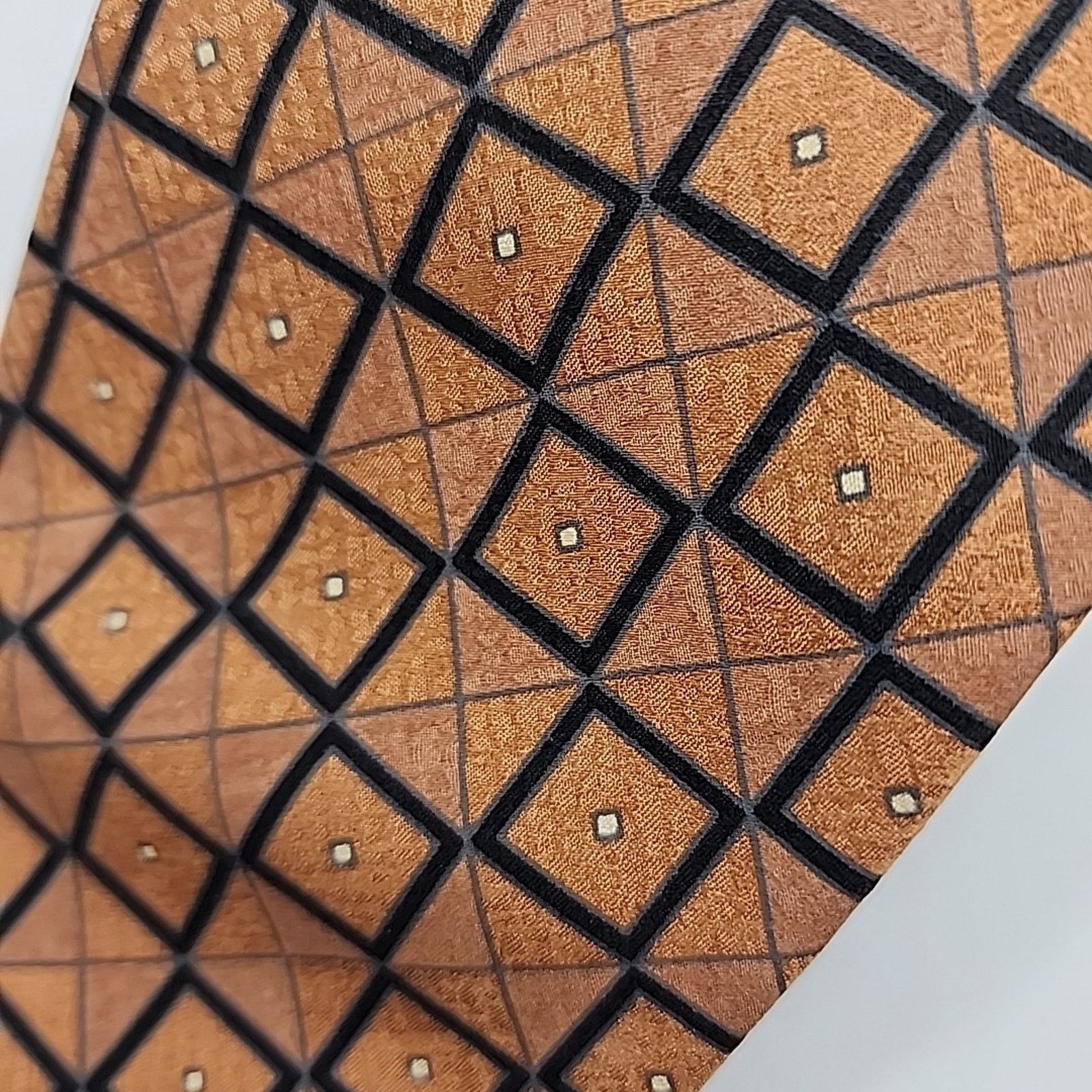 Other Carlos Devenezia Gold Geometric Silk Necktie - Like New Size ONE SIZE - 4 Thumbnail