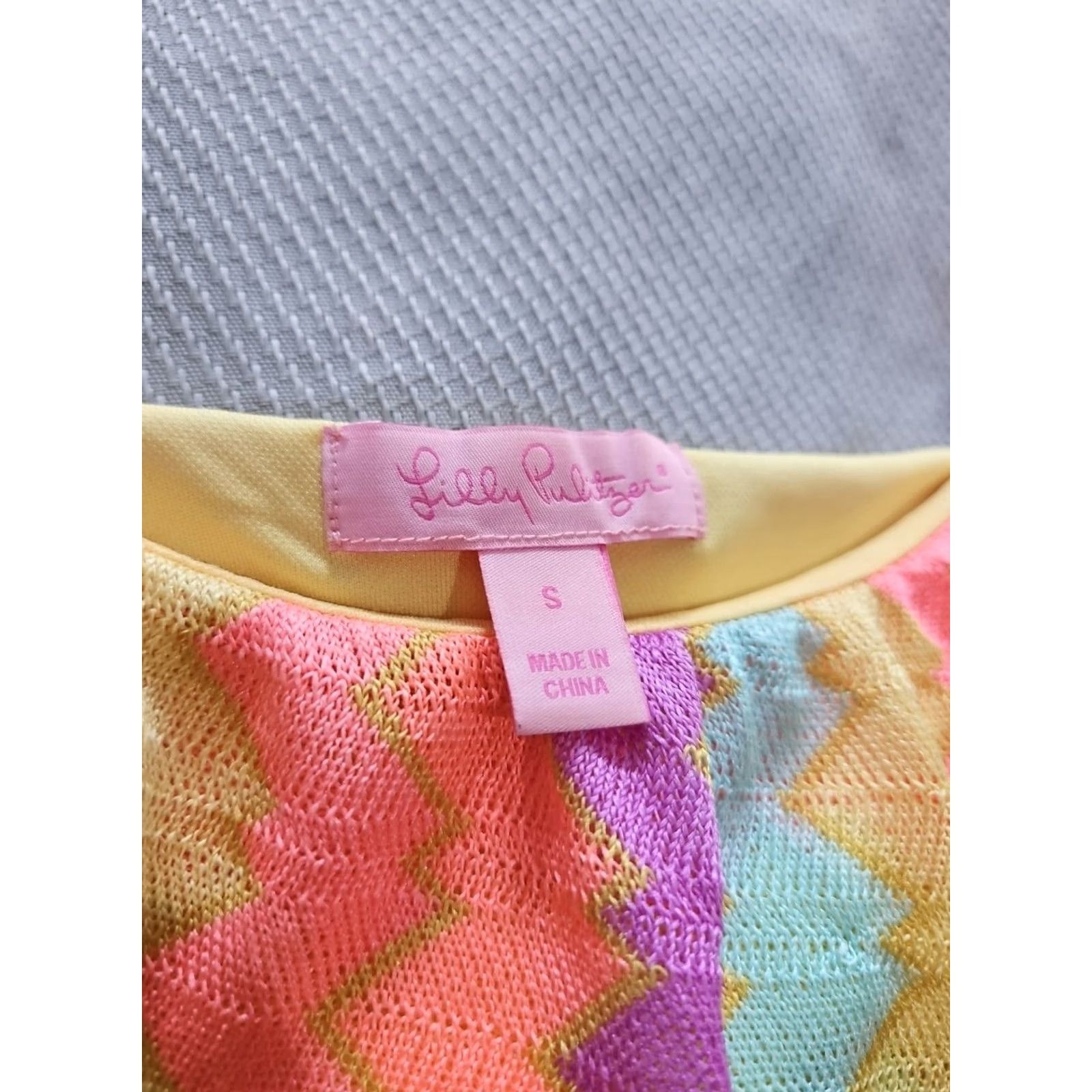 Lilly Pulitzer Lilly Pulitzer Dress Womens Small S Pink Chevron Knit LAYA Ruffled Top Sundress Vintage No Size S / US 4 / IT 40 - 4 Thumbnail