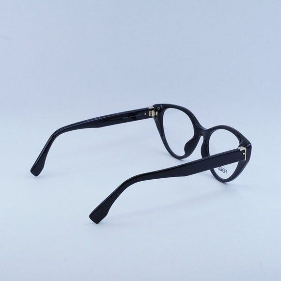 Fendi Fendi FE50020I 001 Eyeglasses Shiny Black 53mm Cat Eye Frame Size ONE SIZE - 9 Thumbnail