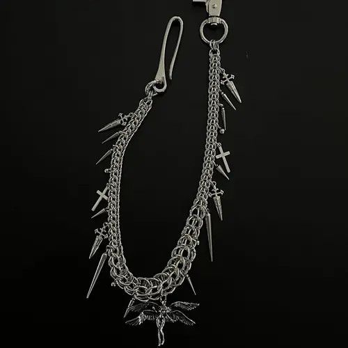 Jewelry Gothic Silver Wallet Chain Size ONE SIZE - 1 Thumbnail