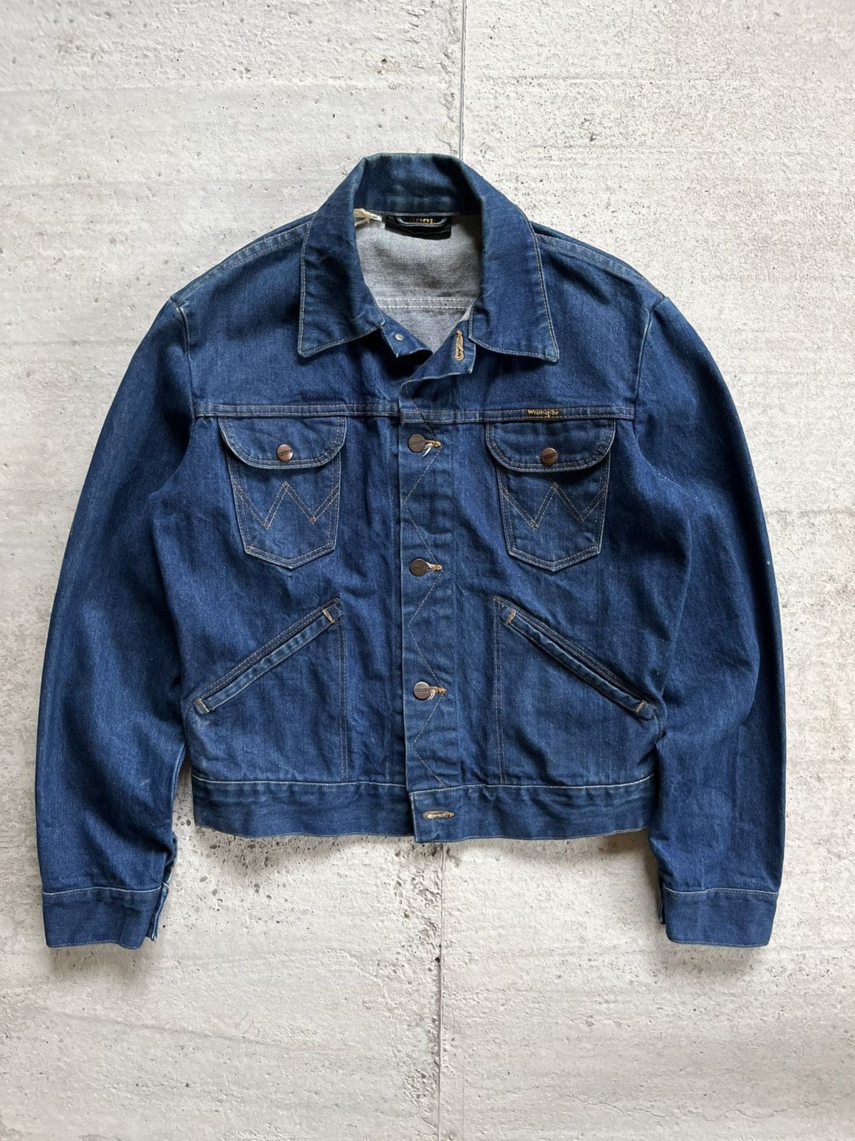 Vintage 70s Vintage Wrangler Raw Denim Trucker Jacket Grailed