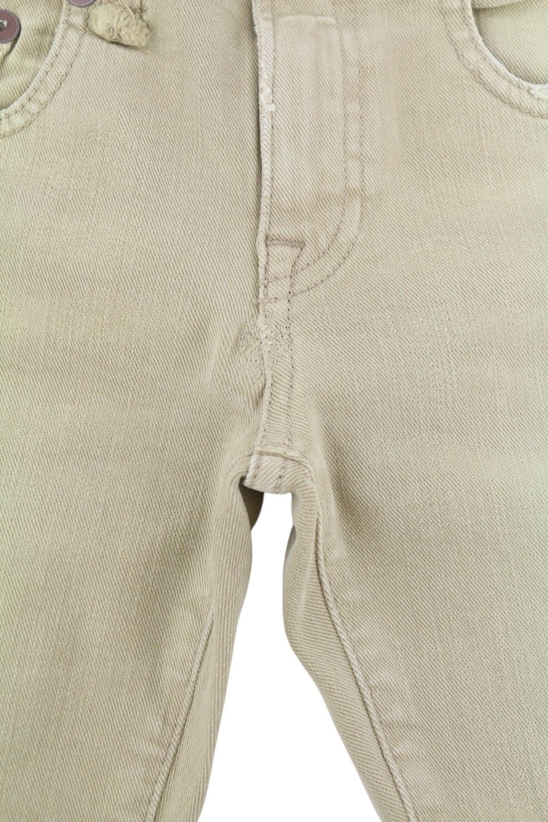 R13 BOY STRAIGHT 24 Khaki Stretch Faded Cropped 86266 Size 24" / US 00 / IT 34 - 12 Thumbnail