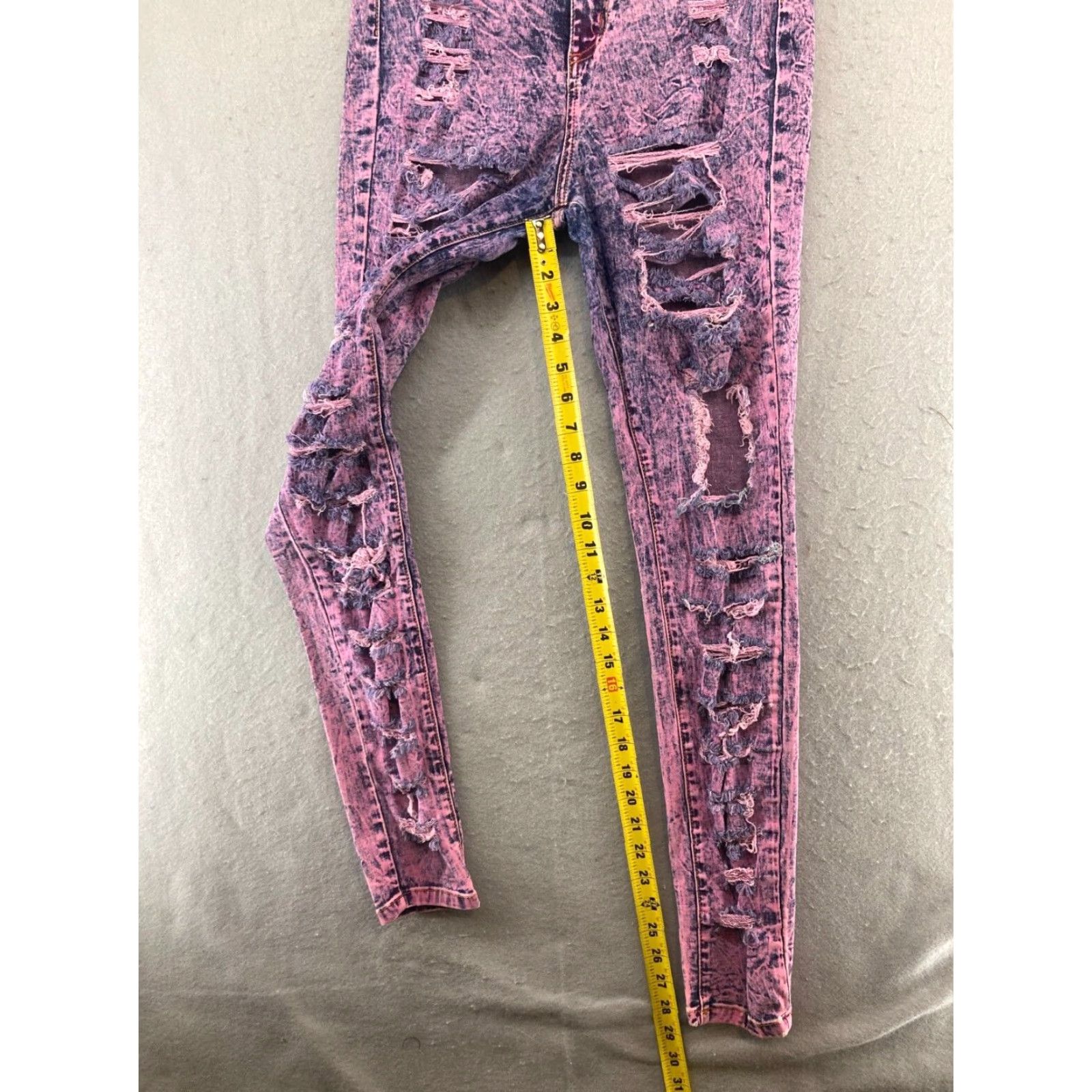 Denime Judy Blue Jeans Womens 9 Pink Denim Stretch Skinky Shirt Jeans? Size 30" / US 8 / IT 44 - 5 Thumbnail