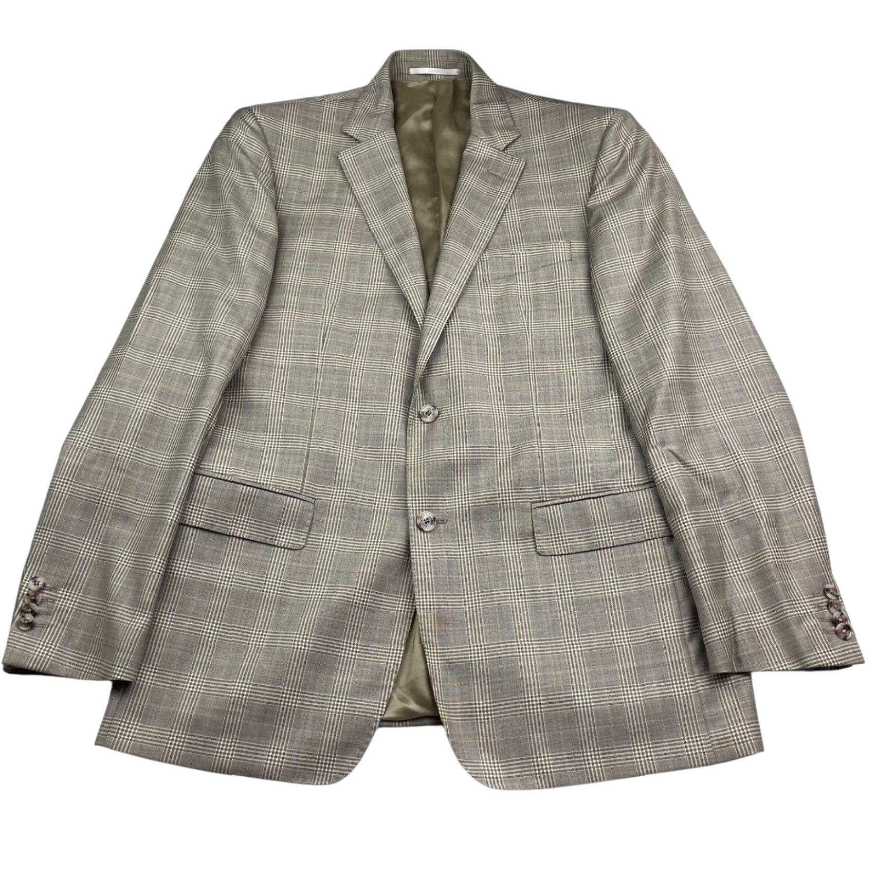 Valentino Valentino Blazer Men’s 42R Wool Plaid Brown 2-Button Notch Lapel Double-Vented Italy Casual Travel Regular Mens Size 42R - 2 Thumbnail
