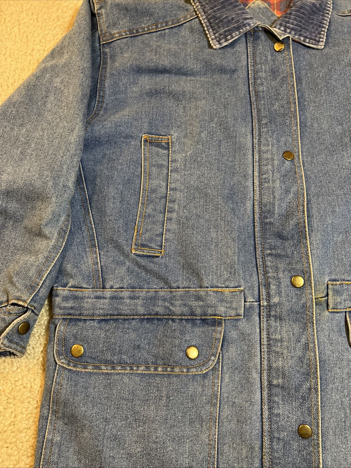 Vintage Vintage Oversized Heavy Denim Jacket Shacket Chore Coat Size M / US 6-8 / IT 42-44 - 5 Thumbnail