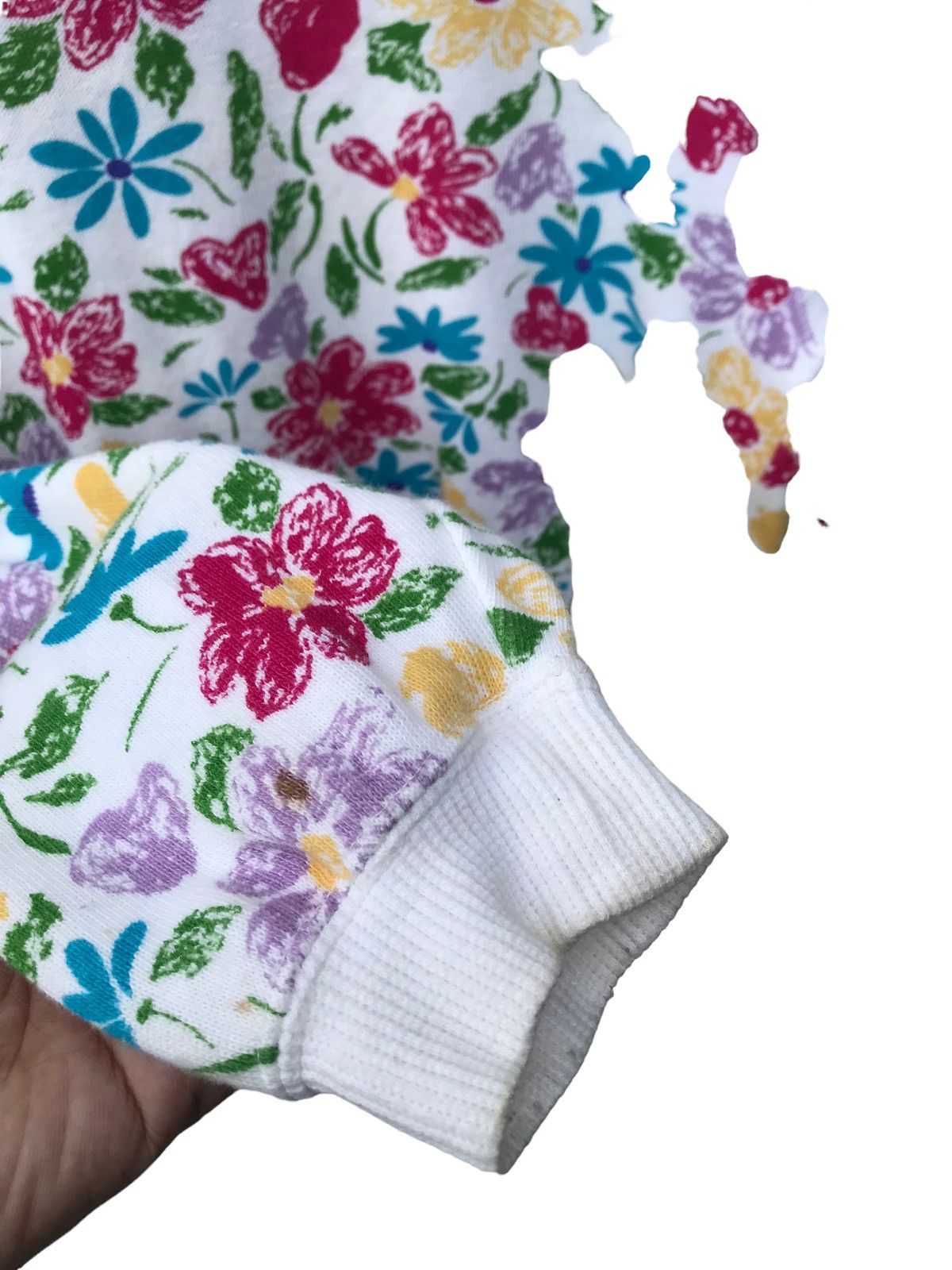 Japanese Brand Vintage Huitieme Overprinted Multicolour Floral Sweater Size M / US 6-8 / IT 42-44 - 8 Thumbnail