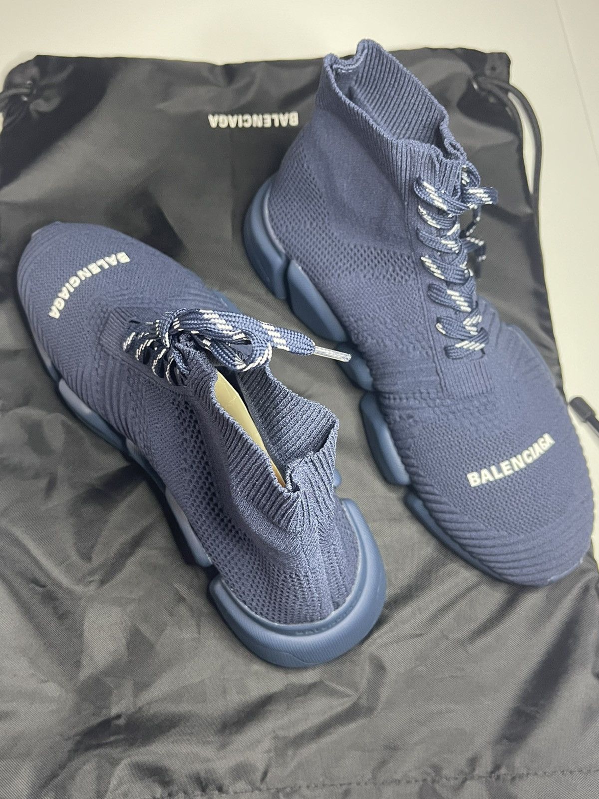 Balenciaga Balenciaga Speed 2.0 Lace-Up Blue Size 40 New Box & Dustbag Size US 7 / EU 40 - 11 Thumbnail