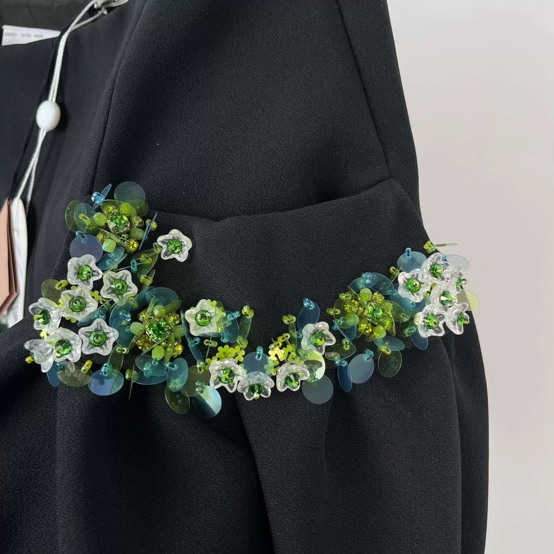 Miu Miu MIU MIU Black Green Floral Sequin Skort Size 25" / US 0 / IT 36 - 9 Thumbnail