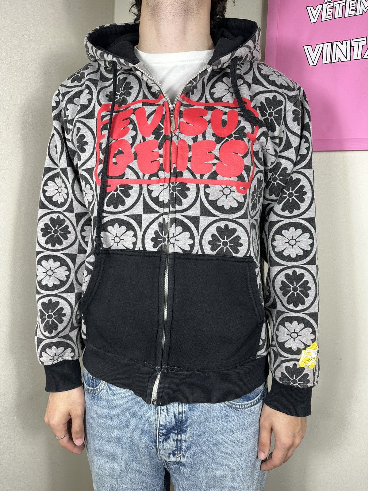 Evisu Evisu Graphic Full Print Zip Hoodie Vintage Embroidered Size US XL / EU 56 / 4 - 2 Thumbnail