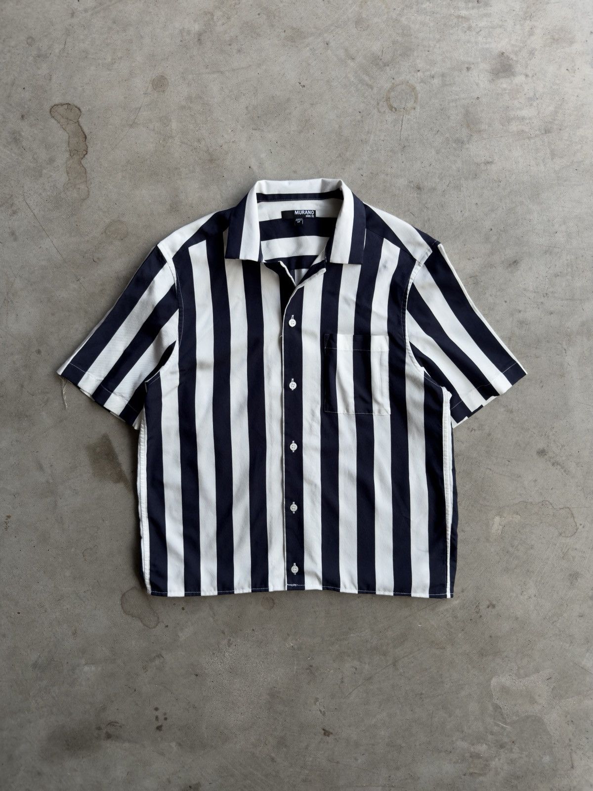 Other Vintage Cropped Striped Button Down Shirt - S Size US S / EU 44-46 / 1 - 1 Thumbnail