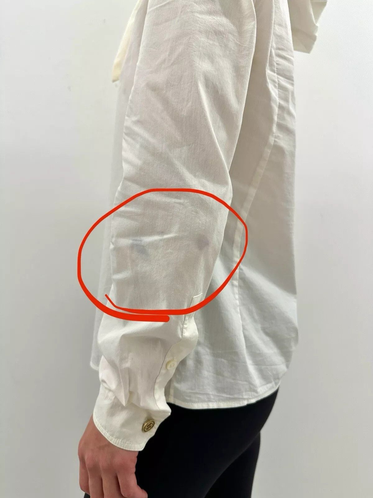 Gucci Vintage Gucci by Tom Ford Archive Cotton Shirt with Tie Size S / US 4 / IT 40 - 8 Thumbnail