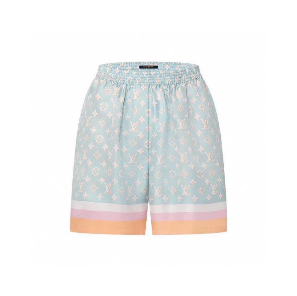 Louis Vuitton LV Logo Stripe Elastic Straight Shorts Size 34" / US 12 / IT 48 - 1 Thumbnail