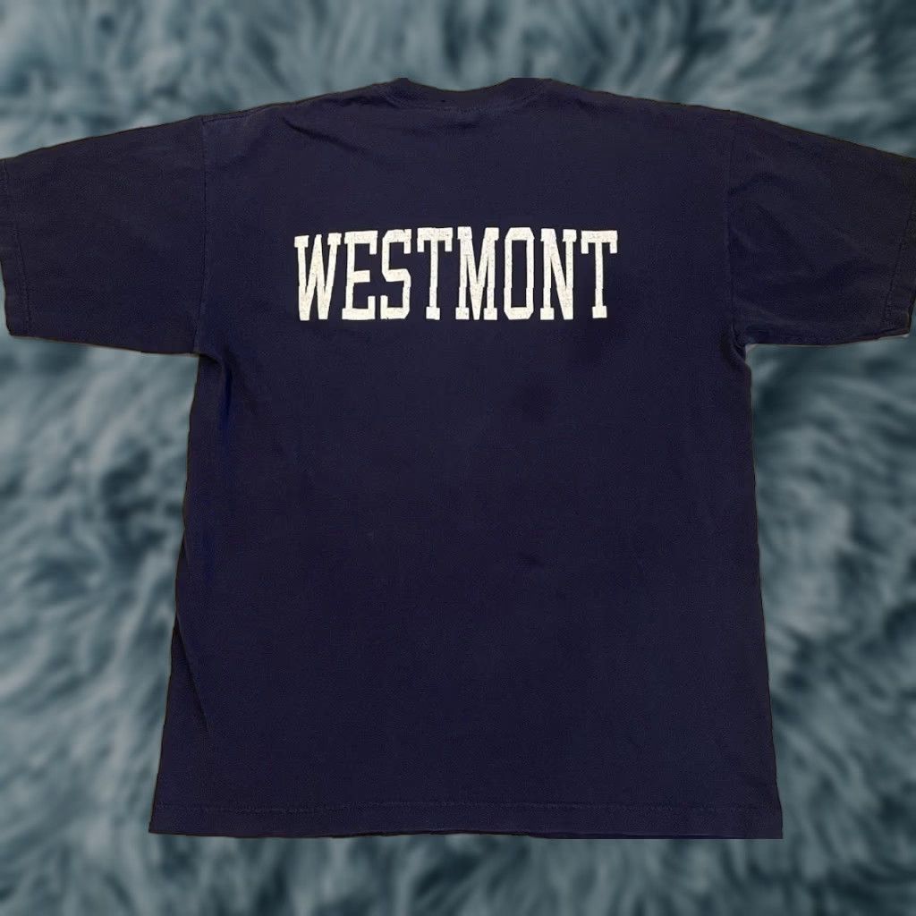 Vintage VINTAGE 90s Westmont College Faded Shirt XL USA California College Grunge USA Men Blue Short Sleeve T-Shirt Size US XL / EU 56 / 4 - 1 Thumbnail