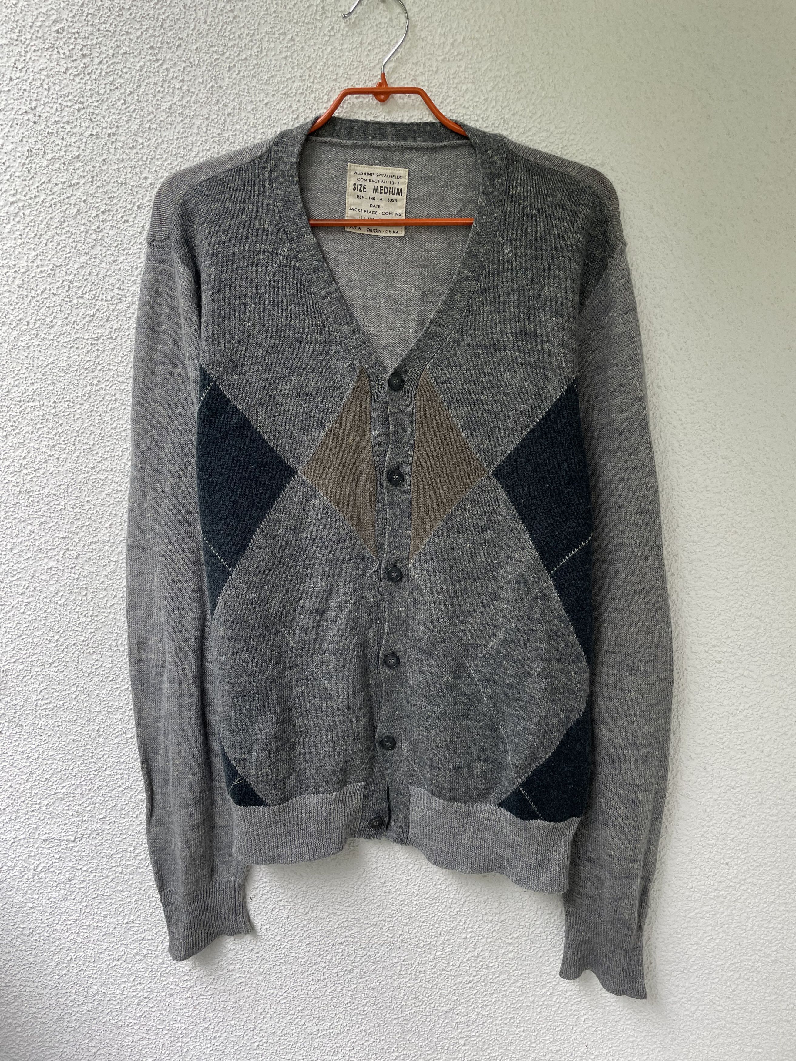 Allsaints AllSaints Vintage Anguc Linen and Wool Cardigan Size US M / EU 48-50 / 2 - 1 Thumbnail
