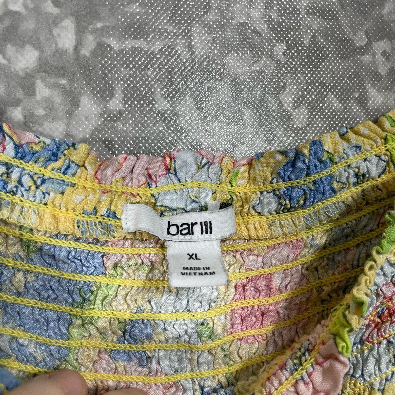 Bar III Bar III Floral Coquette Off The Shoulder Crop Top - Size XL Size XL / US 12-14 / IT 48-50 - 6 Thumbnail