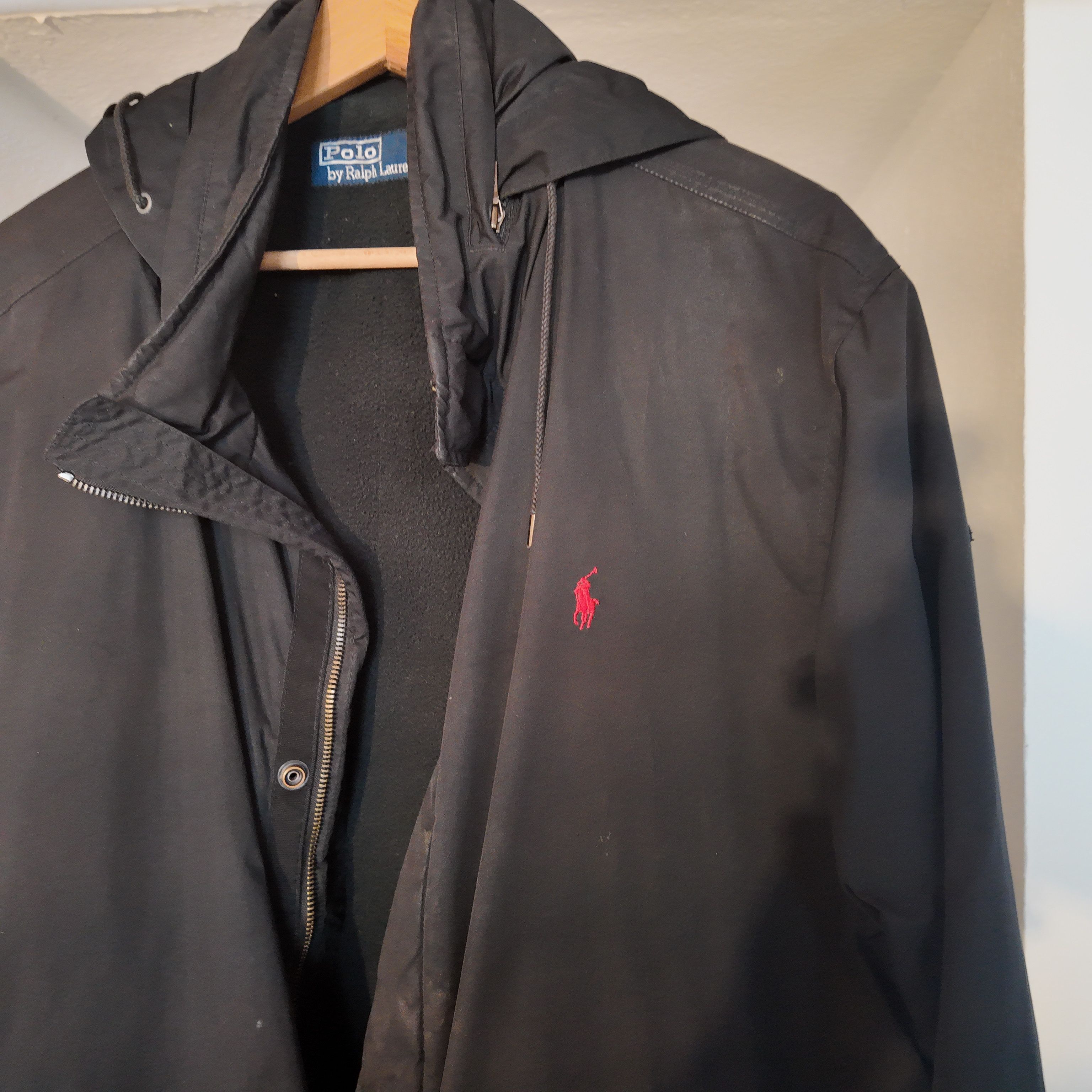 Polo Ralph Lauren Polo Ralph Lauren Black Hooded Jacket Fleece Lined Size US XL / EU 56 / 4 - 2 Thumbnail