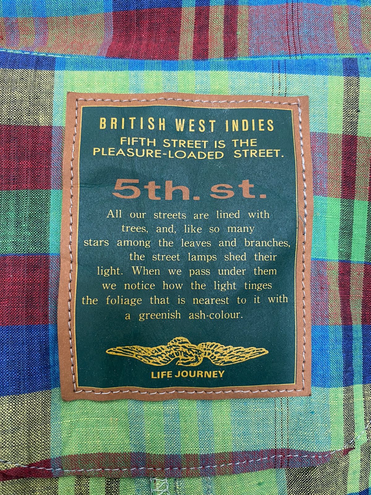 If Six Was Nine BRITISH WEST INDIES 5th Street Madras Cardigan Size US M / EU 48-50 / 2 - 14 Thumbnail