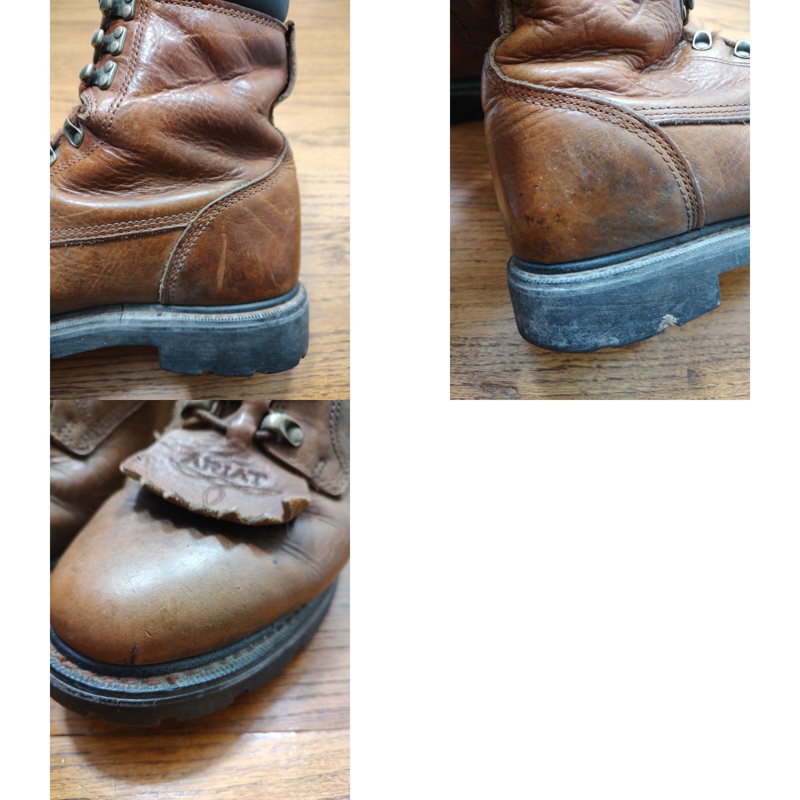 Ariat Ariat Boots Mens 9.5 D Brown Leather Western 37820 Lace Up Cowboy Farm Oil Resistant Balance Boots Size US 10 / EU 43 - 11 Thumbnail