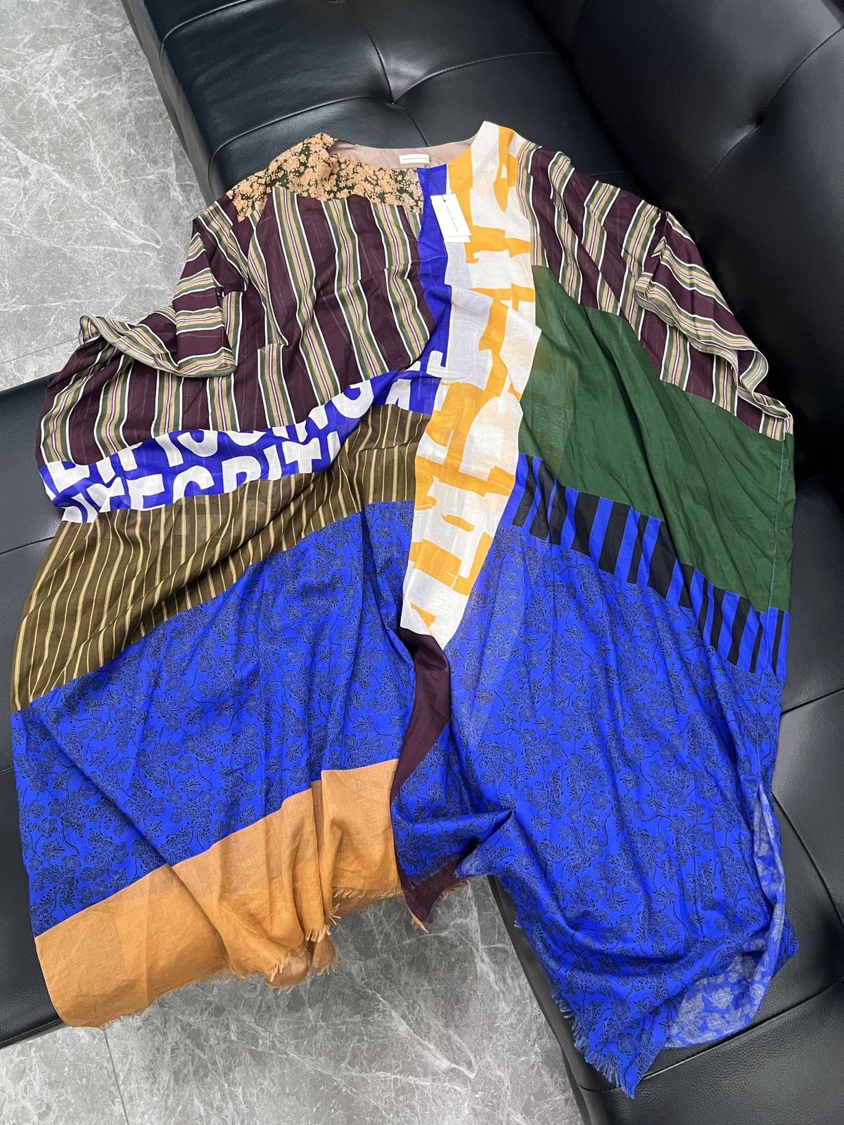Dries Van Noten Dries Van Noten SS23 Patchwork Print Kaftan Dress Size ONE SIZE - 3 Thumbnail