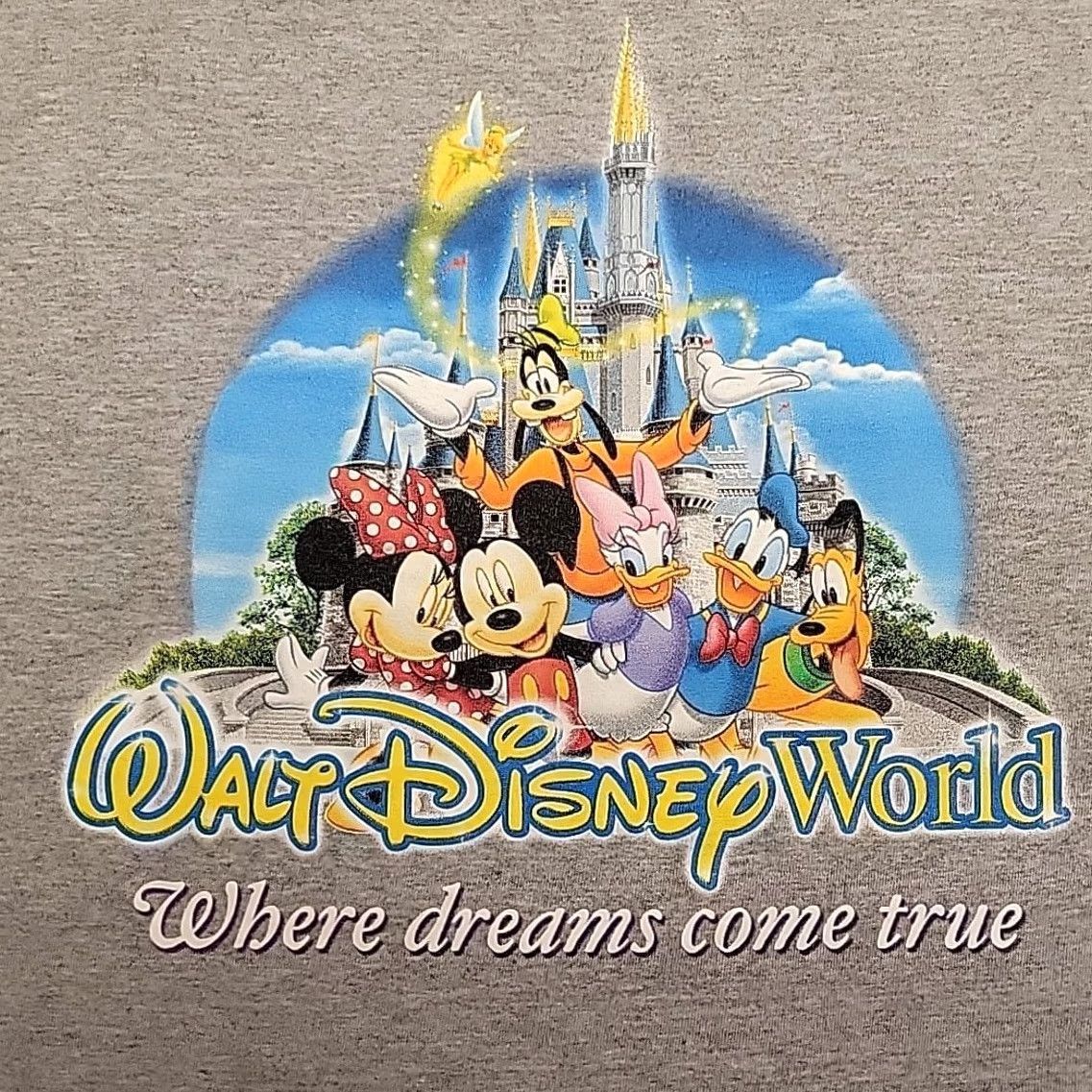Disney VINTAGE Disney World Shirt Mens XL Gray Cinderella Castle Mickey Goofy Donald Shirt Mens XL Gray Disney World Size US XL / EU 56 / 4 - 3 Thumbnail
