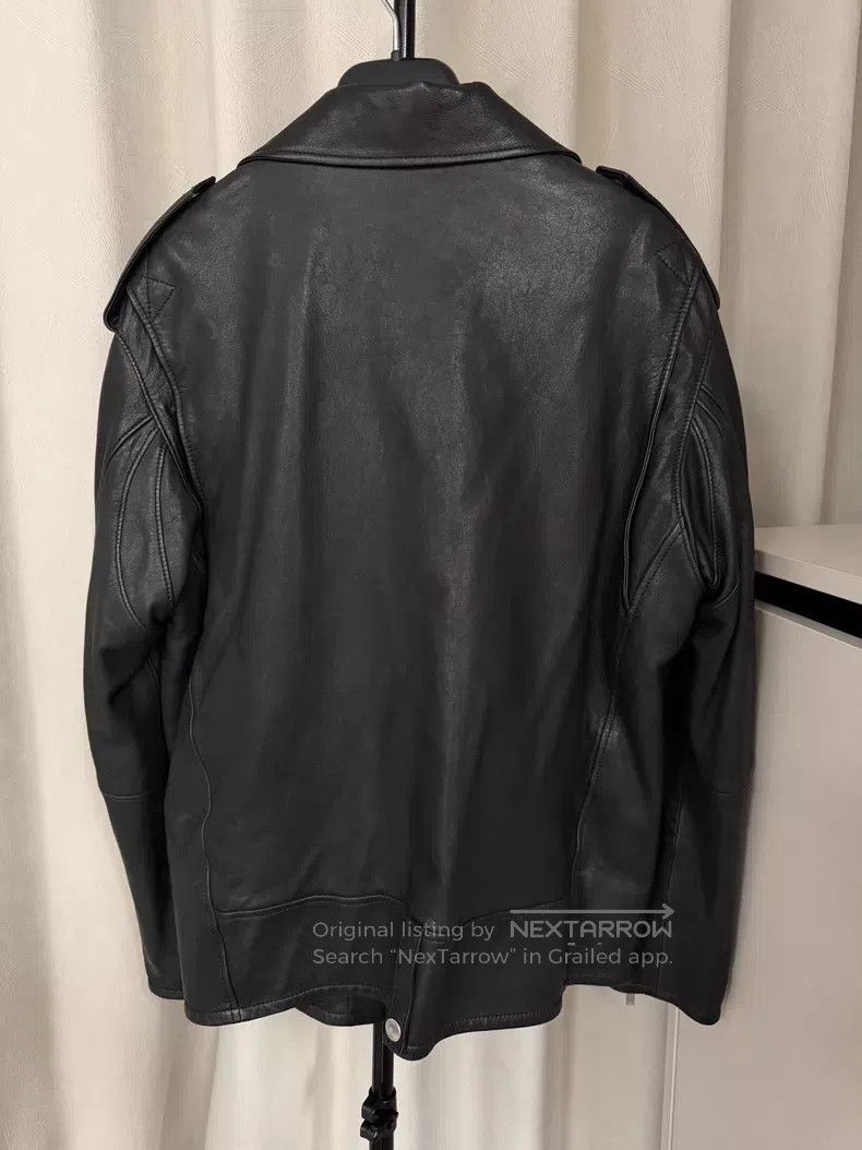 Saint Laurent Paris Saint Laurent Paris Diagonal Zip Sheepskin Leather Jacket Size XXS / US 00 / IT 34 - 3 Thumbnail
