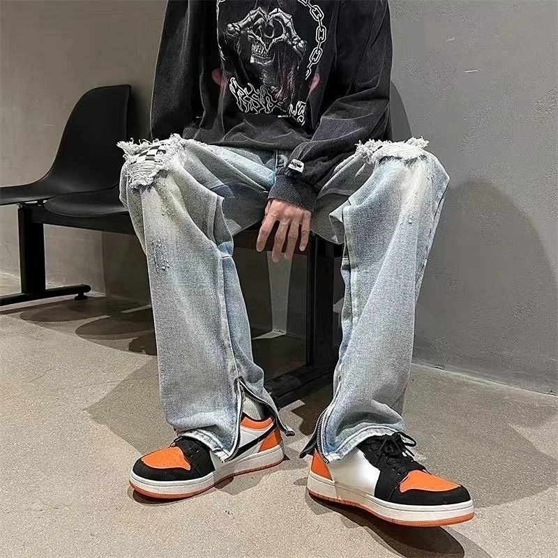 Japanese Brand × Jean Men Ripped Cowboy Jeans Pants Size US 31 - 5 Thumbnail