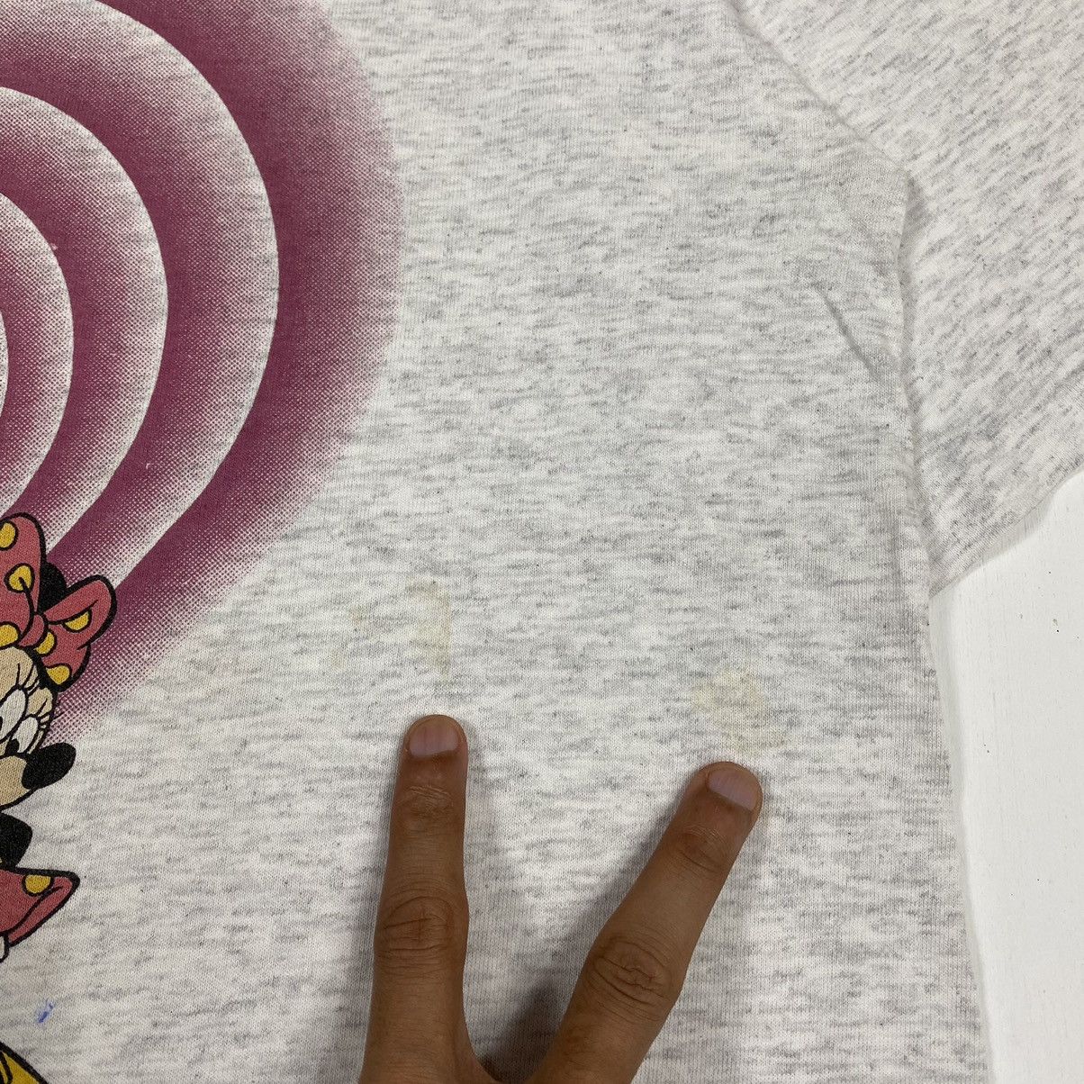 Disney × Vintage VINTAGE 90's MINNIE MOUSE LOVE BULLEYES STYLE CARTOON TEE Size US L / EU 52-54 / 3 - 4 Thumbnail