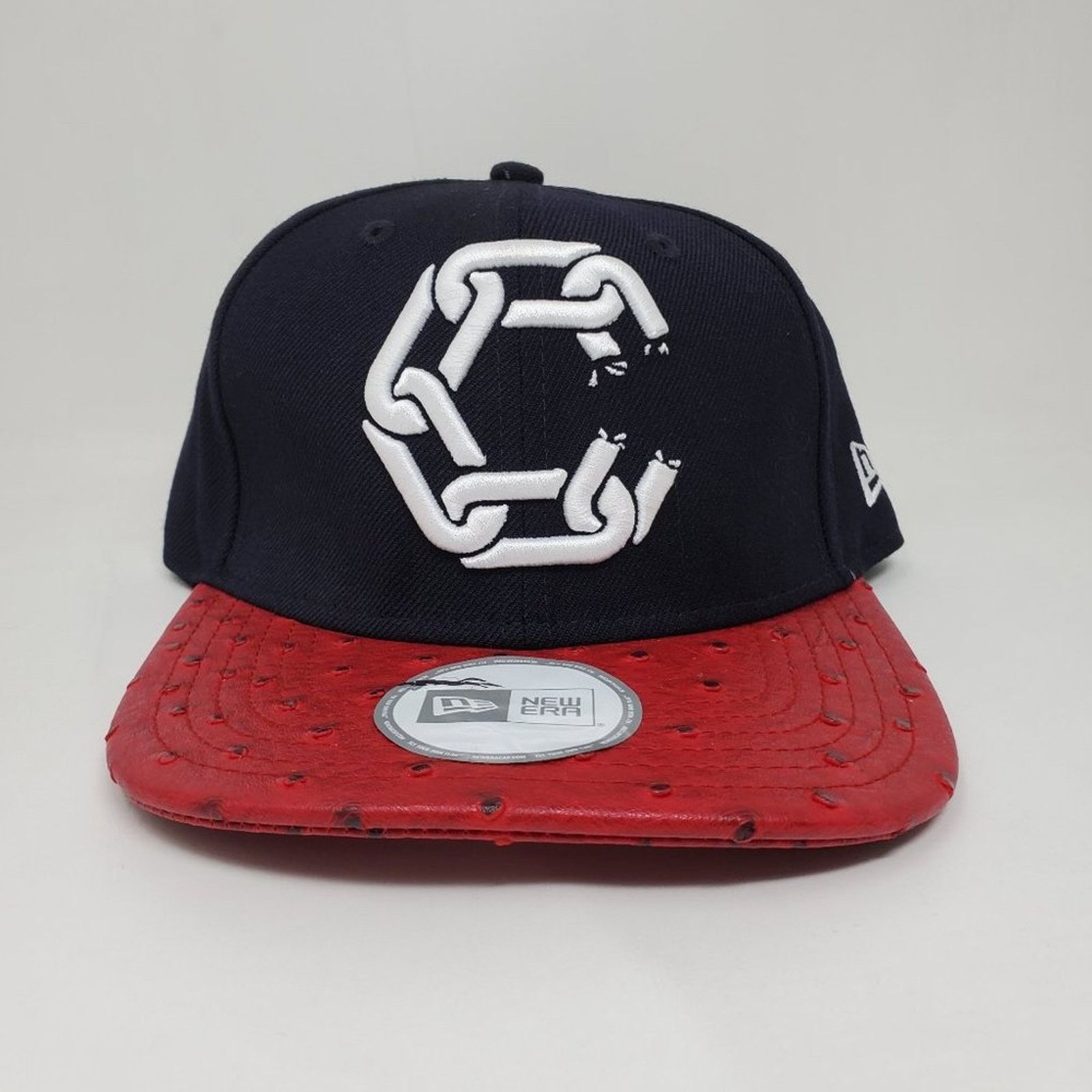 Crooks & Castles C&C New Era Ostrich Print Strapback Hat Navy Red Size ONE SIZE - 1 Thumbnail