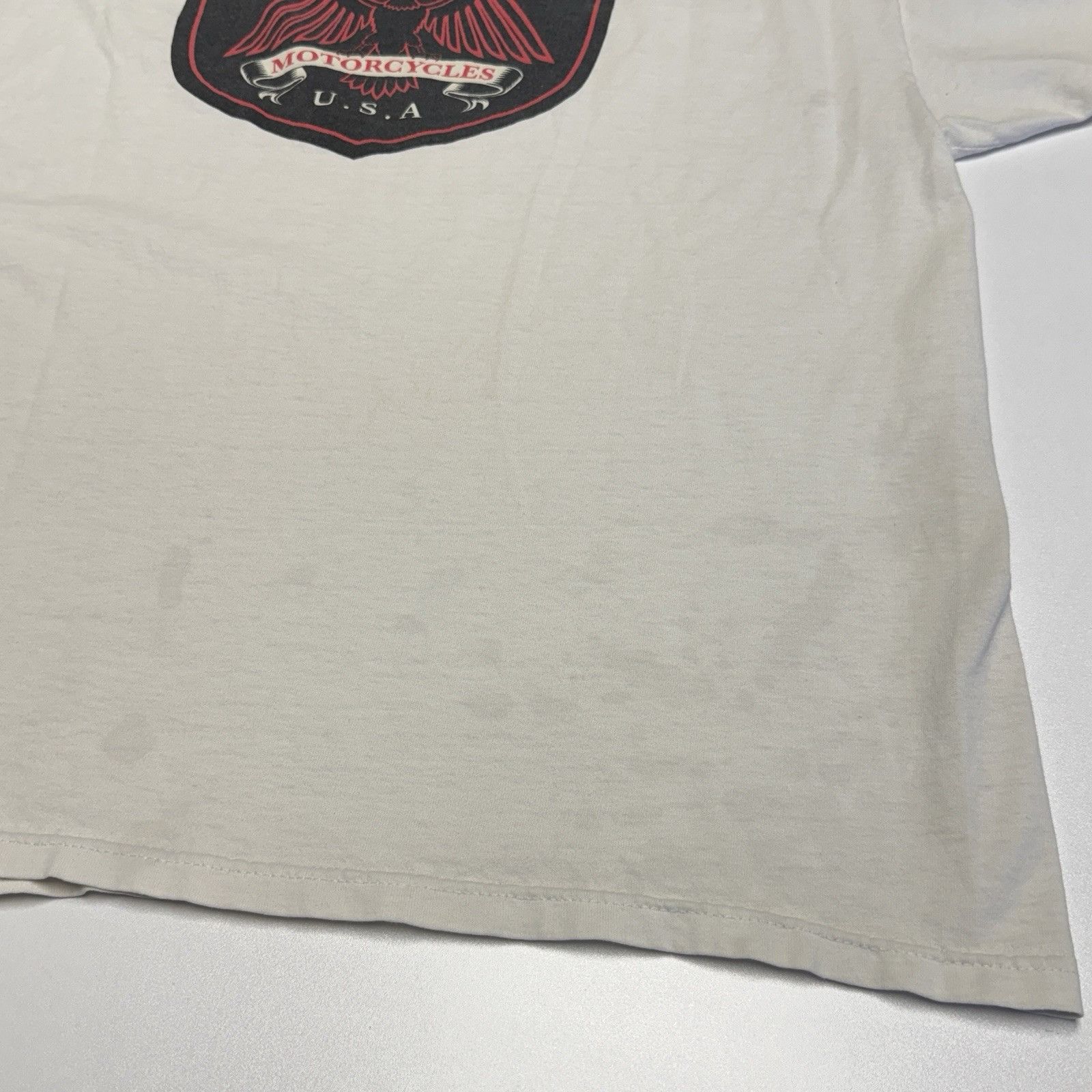 Vintage Vintage Saxon Motorcycle T Shirt Mens XL White Short Sleeve Size US XL / EU 56 / 4 - 13 Thumbnail