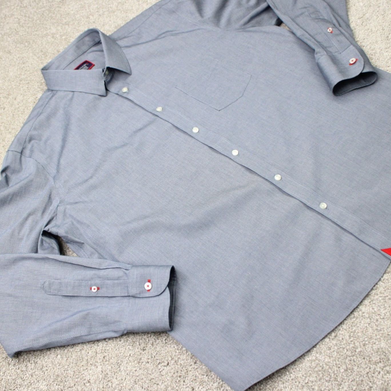 UNTUCKit UNTUCKit Shirt Mens 2XL Blue Button-Up Long Sleeve Cotton Wrinkle-Resistant Size US XXL / EU 58 / 5 - 5 Thumbnail