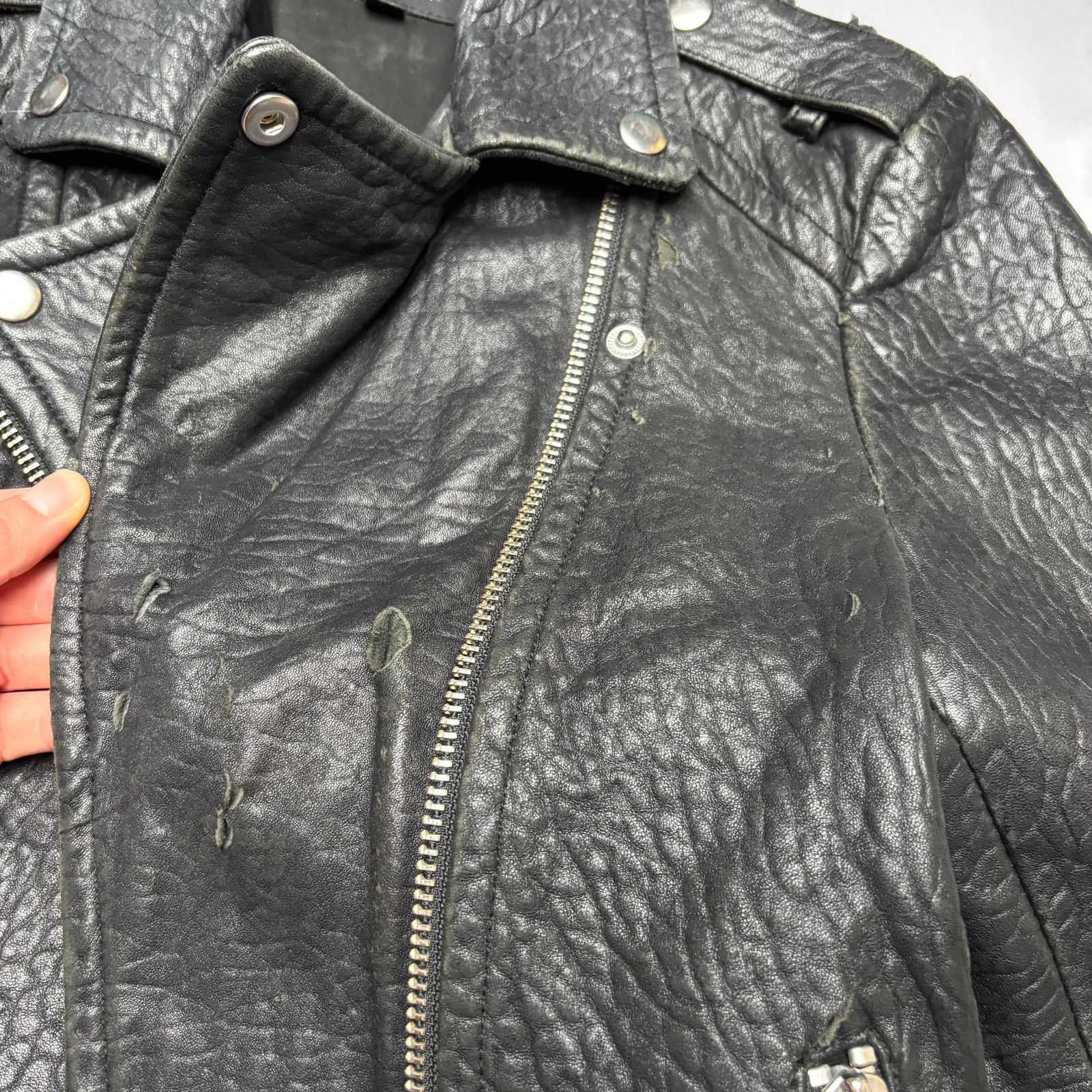 Mackage Mackage for Aritzia Pebbled Lamb Leather Jacket Womens Small Size S / US 4 / IT 40 - 15 Thumbnail