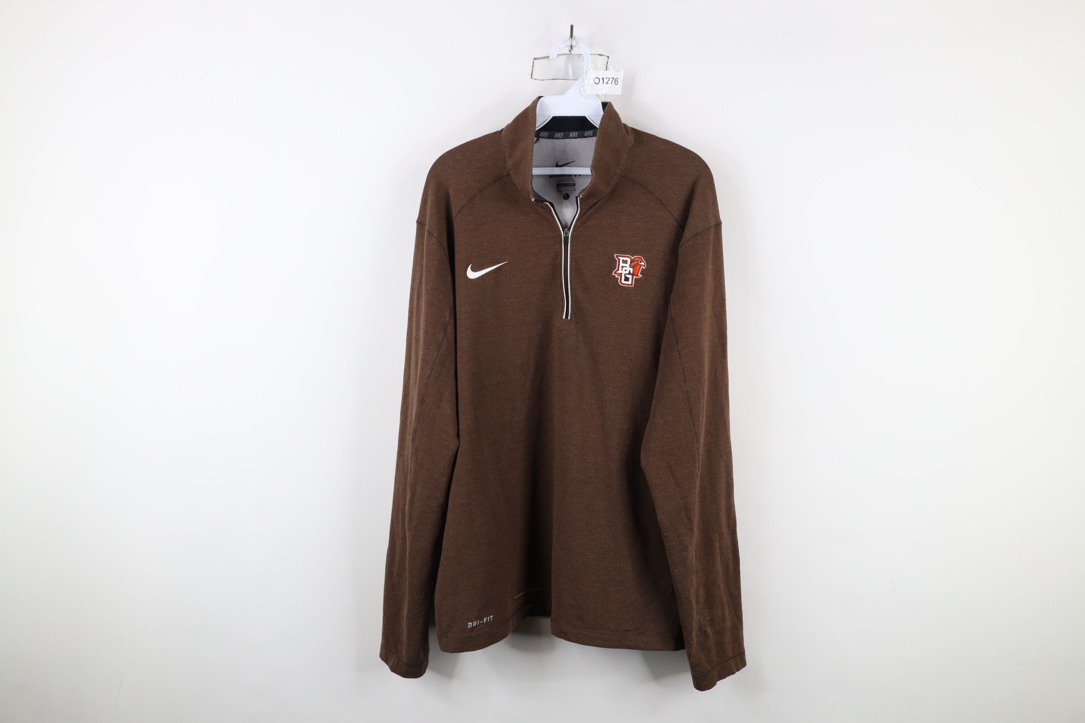 Nike × Vintage Nike Bowling Green State University Half Zip Knit Jacket Top Size US L / EU 52-54 / 3 - 1 Thumbnail