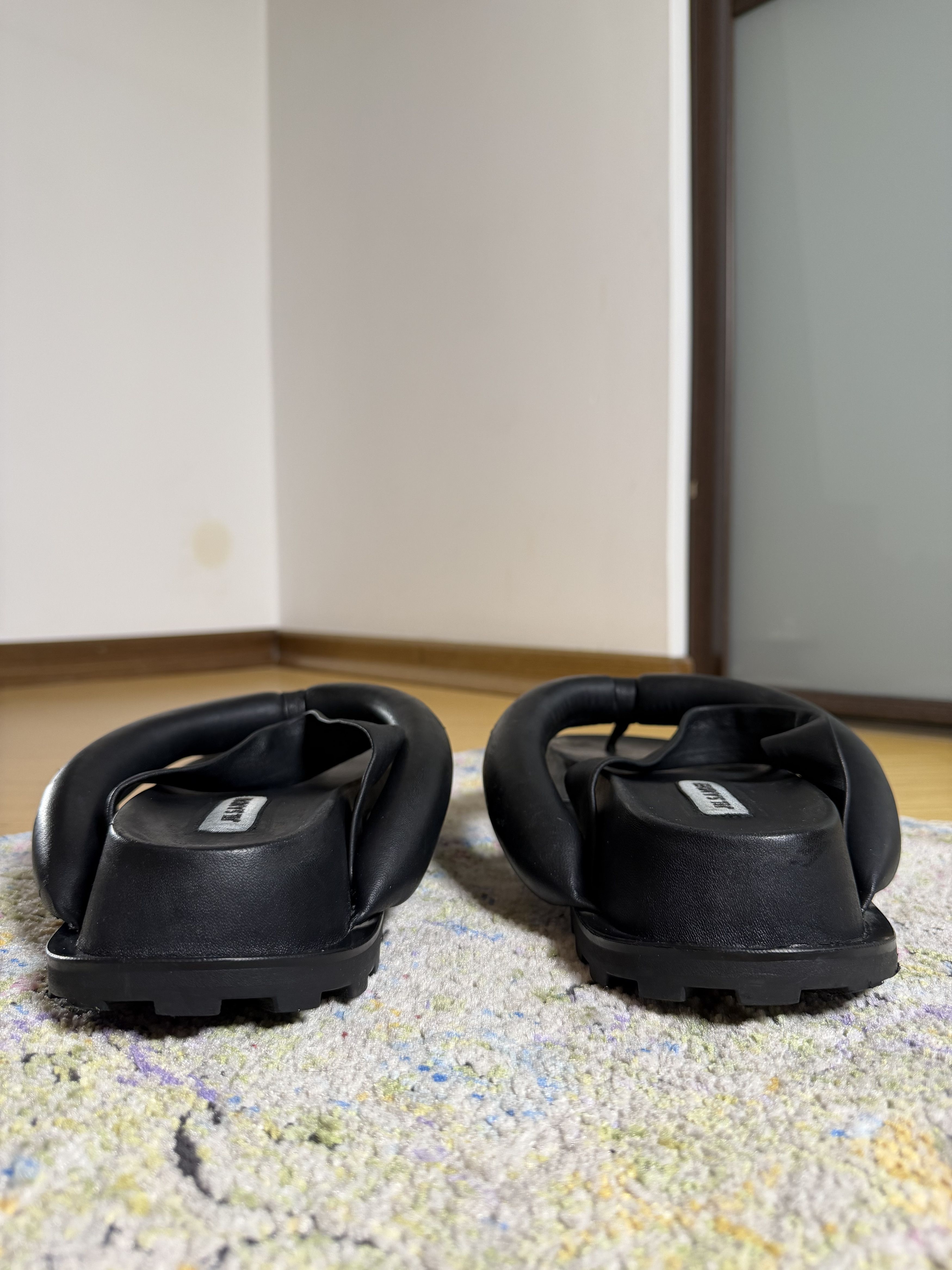 Jil Sander Jil Sander Padded Leather Sandals in Black Size US 10 / IT 40 - 6 Thumbnail