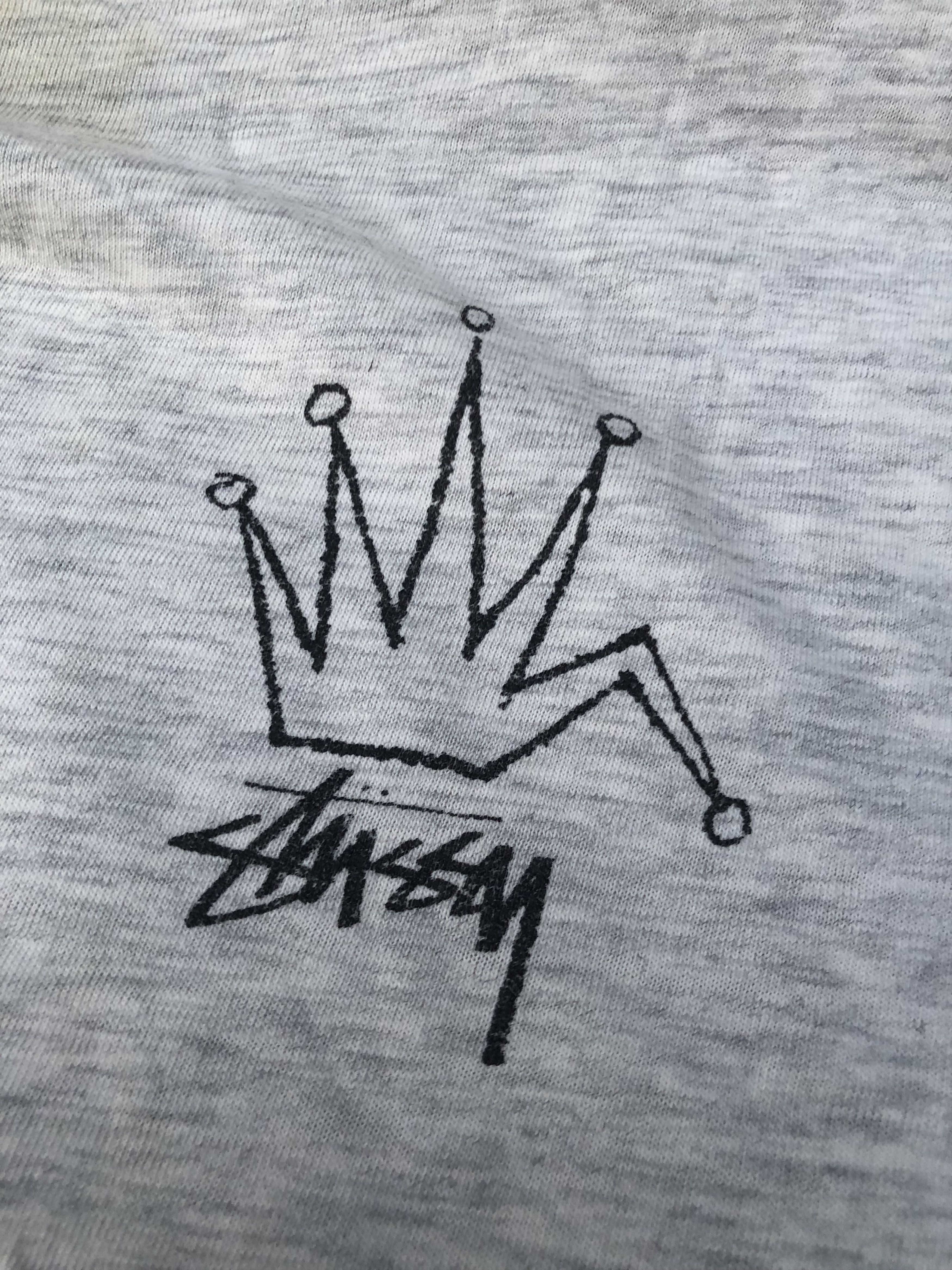 Stussy 🔥Vintage OG Old STUSSY 'CROWN' Streetwear Skate T-Shirt XL Size US L / EU 52-54 / 3 - 7 Thumbnail