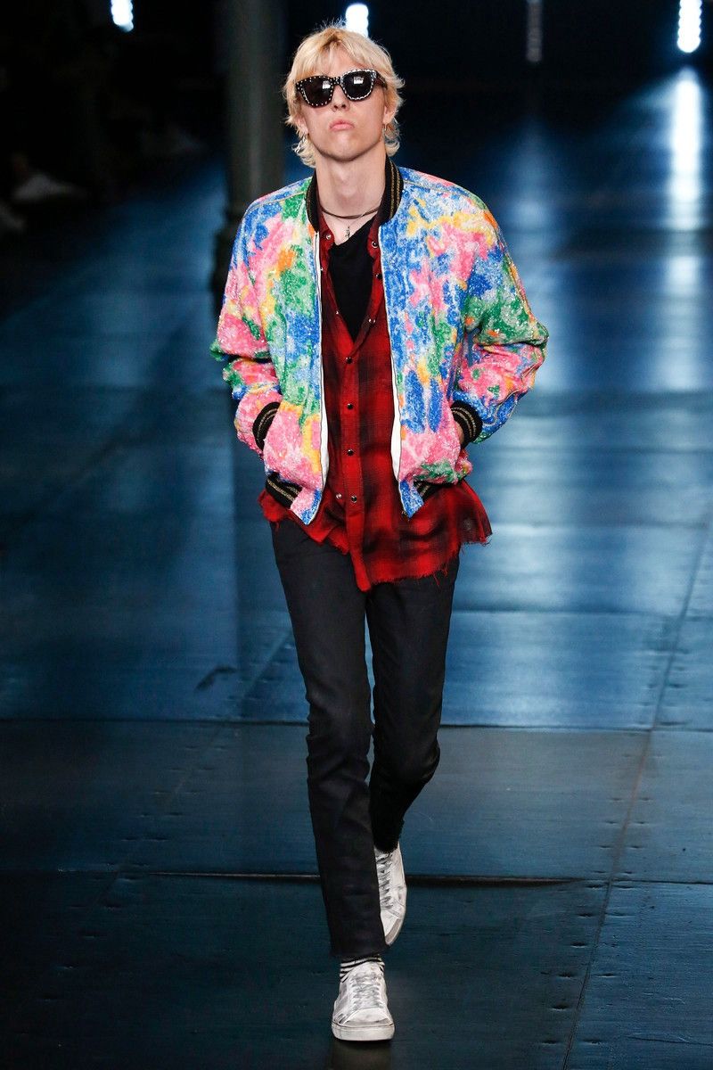 Saint Laurent Paris SAINT LAURENT PARIS BY HEDI SLIMANE 16SS SEQUIN BOMBERJACKET Size US S / EU 44-46 / 1 - 9 Thumbnail