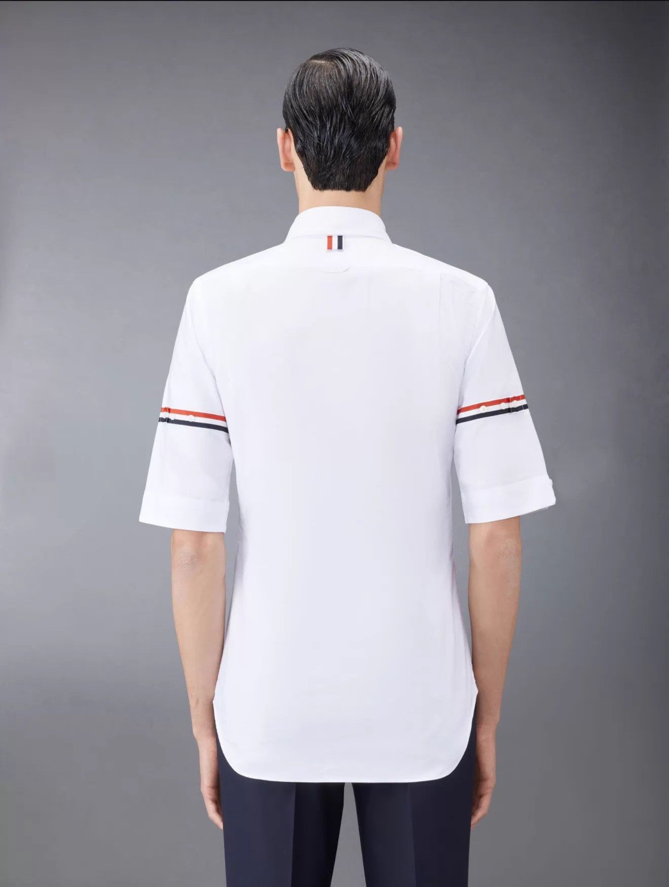 Thom Browne Thom Browne Men's White Oxford Short Sleeve Shirt Size5 Size US XXL / EU 58 / 5 - 7 Thumbnail