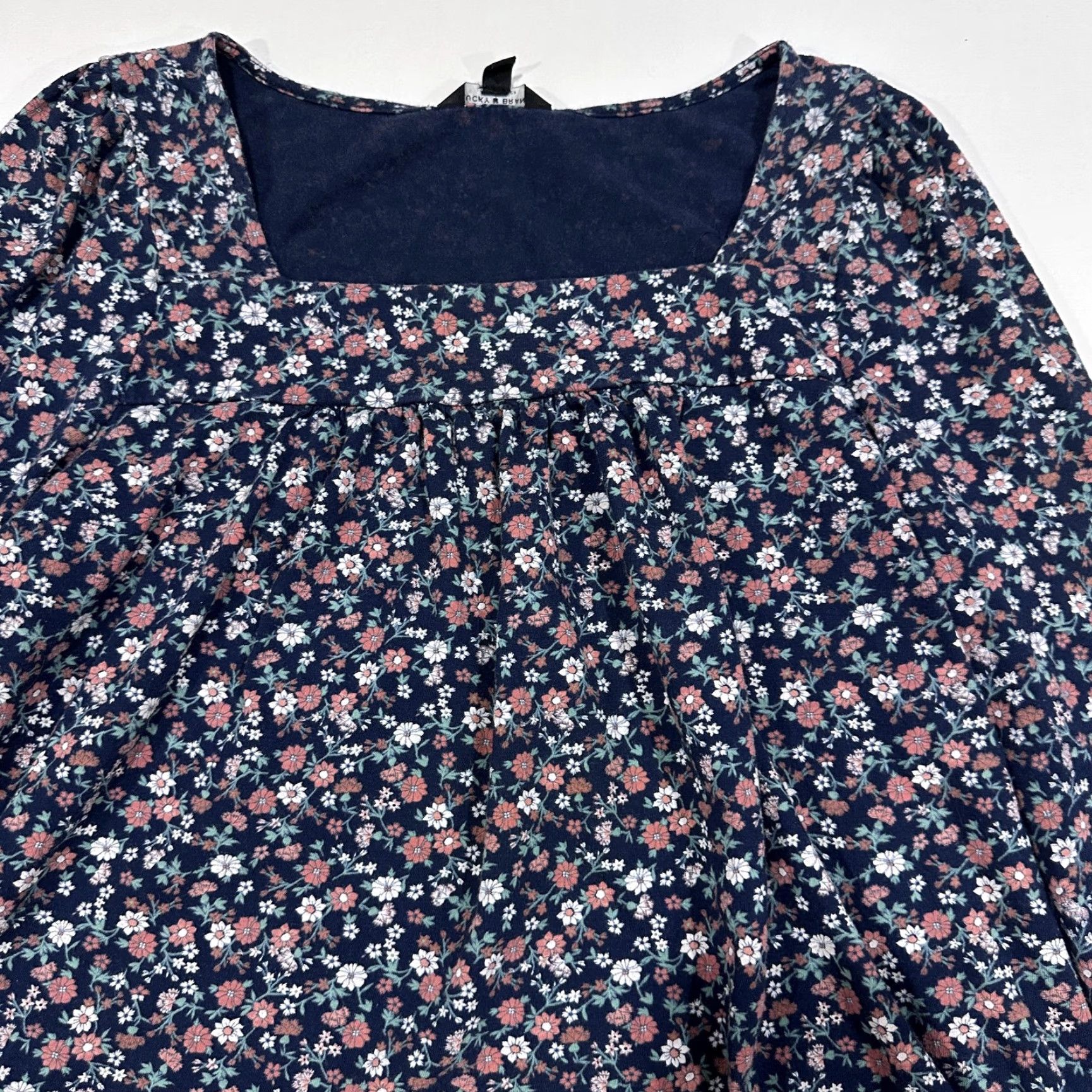 Lucky Brand Lucky Brand Blouse Women L Blue Pink Green Floral Square Neck Cottage Prairie Shirt Adult Regular Long Sleeve Size L / US 10 / IT 46 - 2 Thumbnail