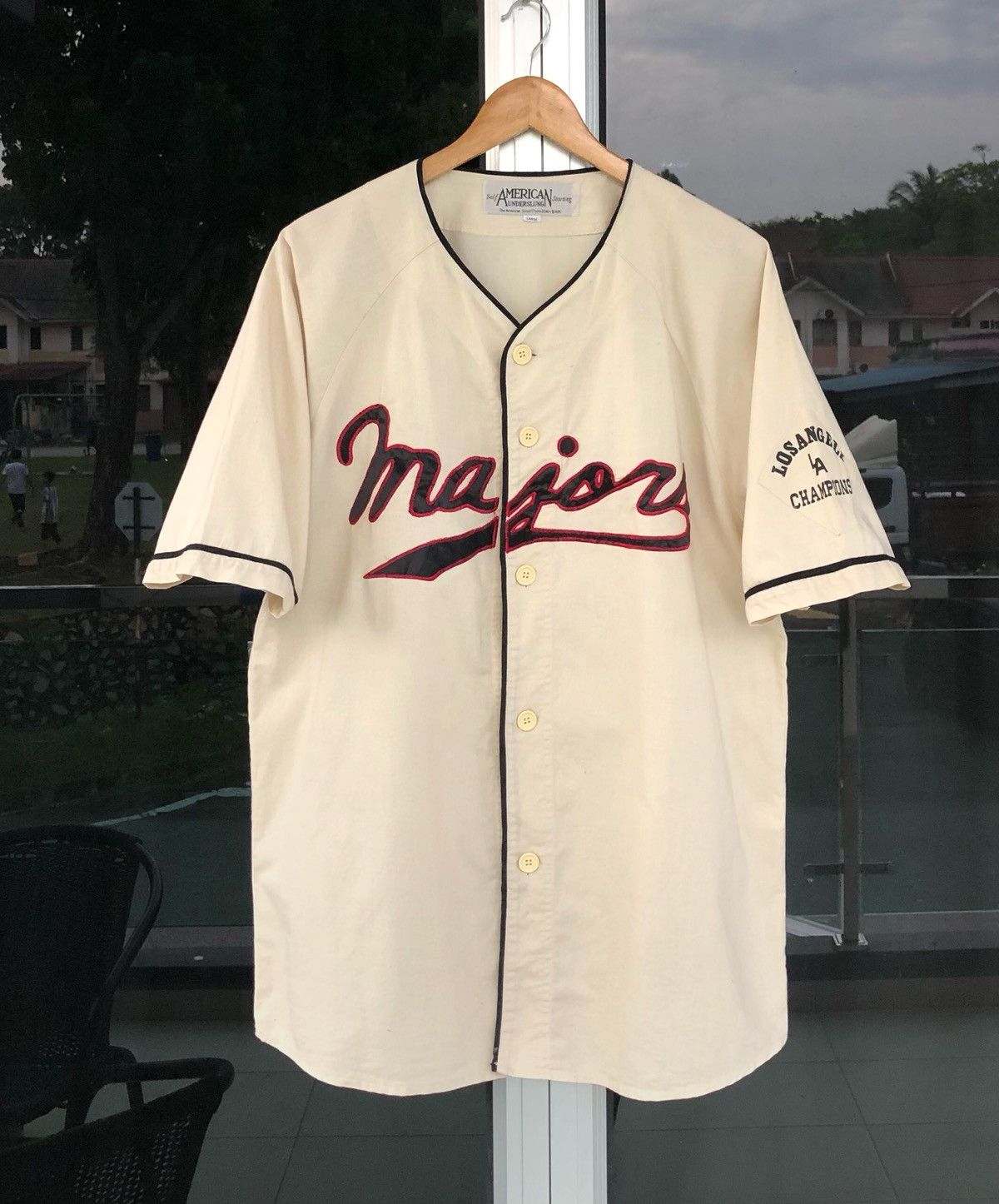 MLB Vintage 80's MLB Majors LA Champion Baseball Shirt Size US L / EU 52-54 / 3 - 1 Thumbnail