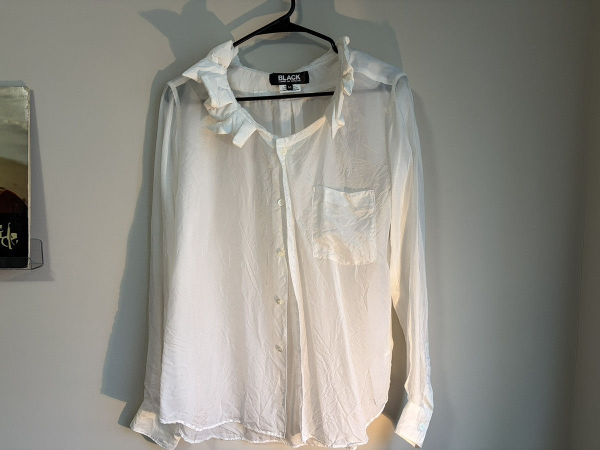 Comme des Garcons Black Comme Des Garçons Ruffle Collar Shirt Size US M / EU 48-50 / 2 - 1 Thumbnail