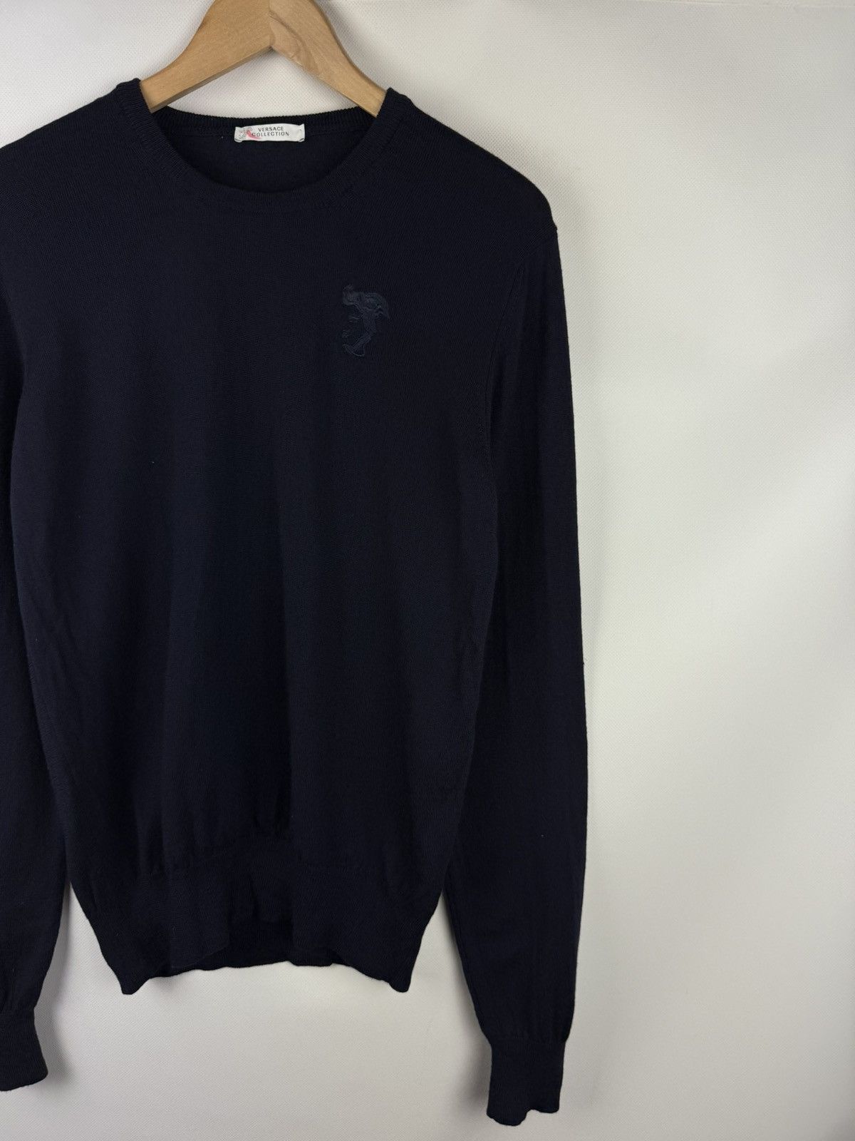 Versace Versace Collection Wool Crewneck Light Sweater Pullover Size US L / EU 52-54 / 3 - 3 Thumbnail