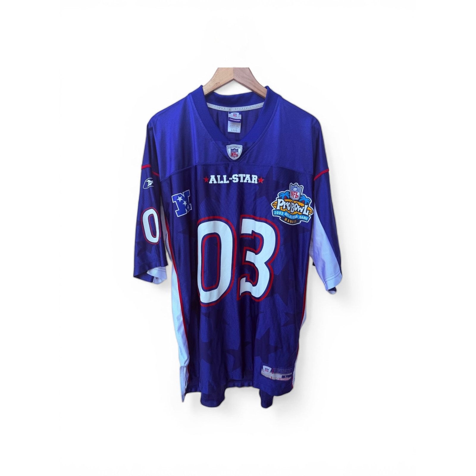 Reebok Reebok NFL Pro Bowl 2003 All Star Jersey Mens Large Blue Size US L / EU 52-54 / 3 - 1 Thumbnail
