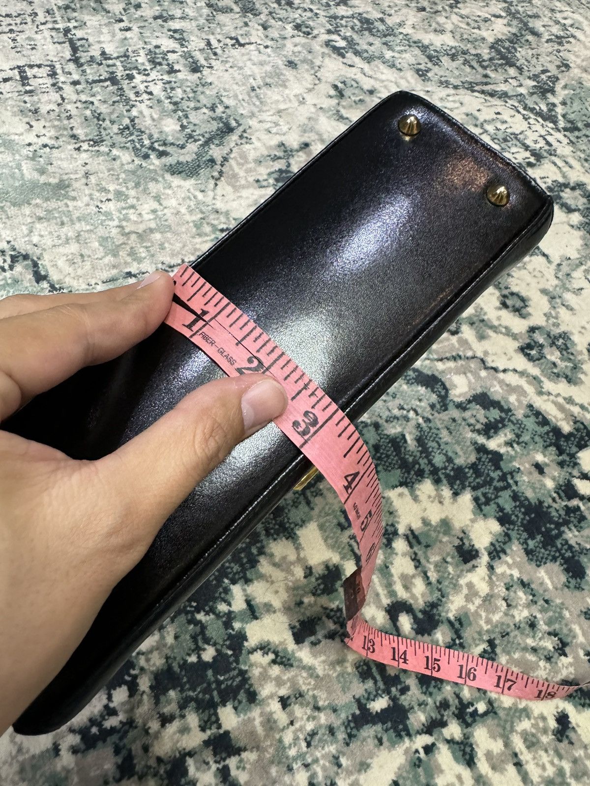 Japanese Brand VINTAGE LINEA DOPPIO LEATHER EVENING HANDLE BAG Size ONE SIZE - 11 Thumbnail