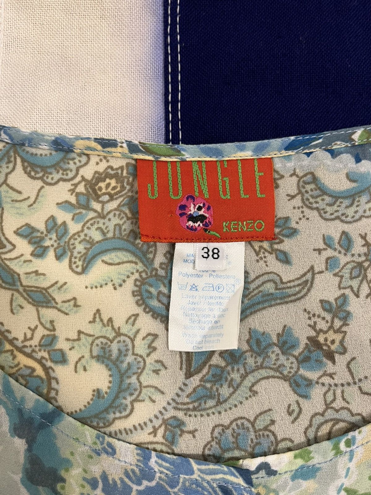 Kenzo Jungle Print Floral Boho Blouse Women's Size M / US 6-8 / IT 42-44 - 4 Thumbnail