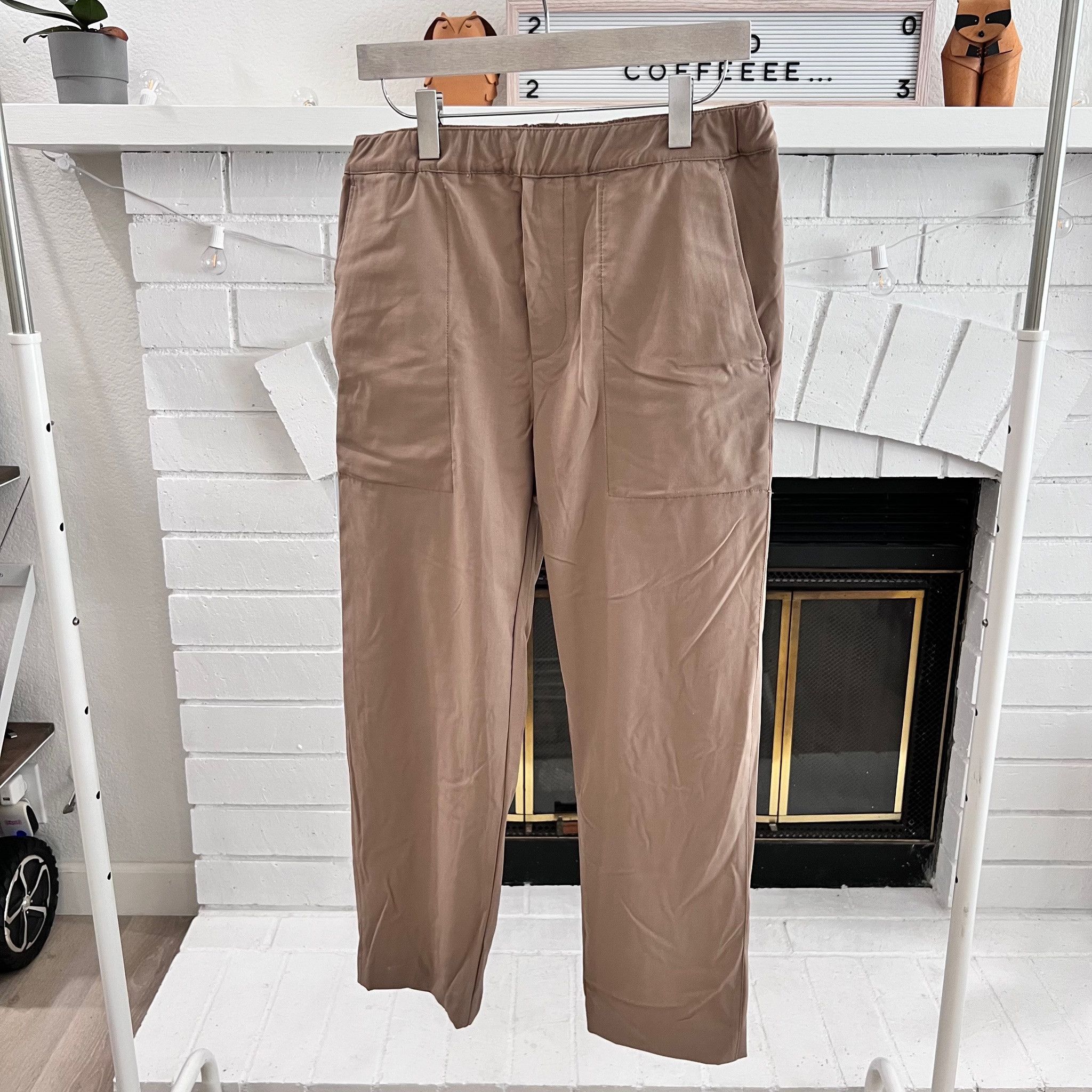 Zara Zara Relaxed Fit Drawstring Camel Chino Cotton Pants Size US 31 - 1 Thumbnail